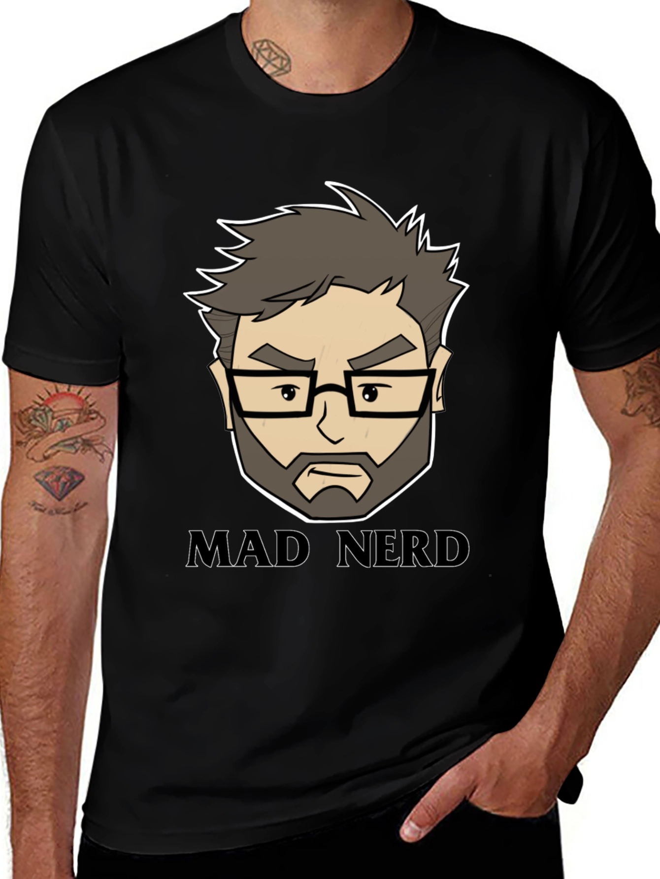 Mad Nerd Graphic Tee - Cool Geeky Design