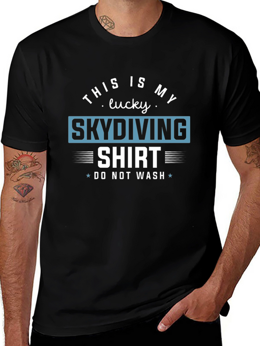 Lucky Skydiving Shirt - Novelty Graphic Tee