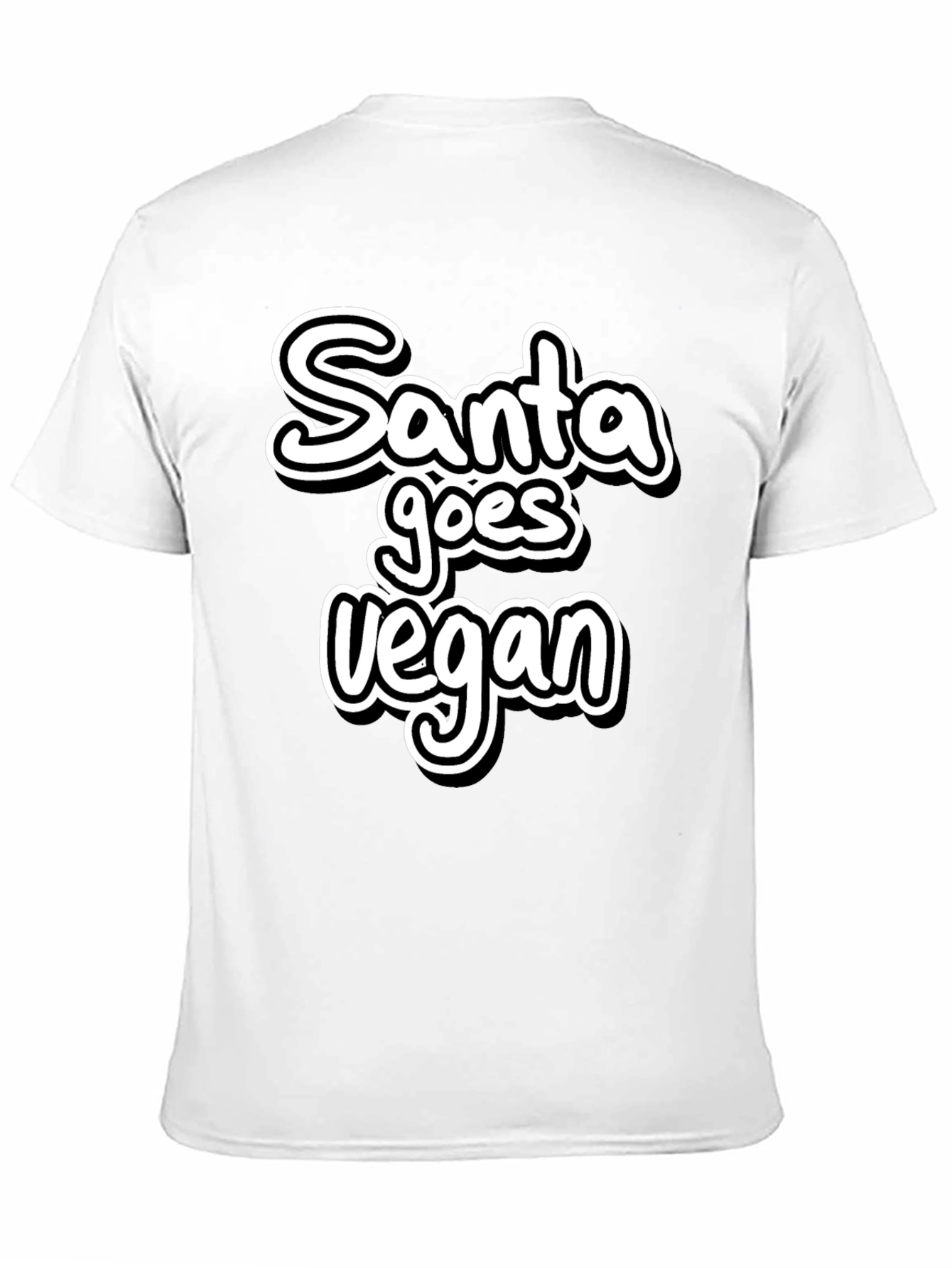Santa Goes Vegan Black T-Shirt