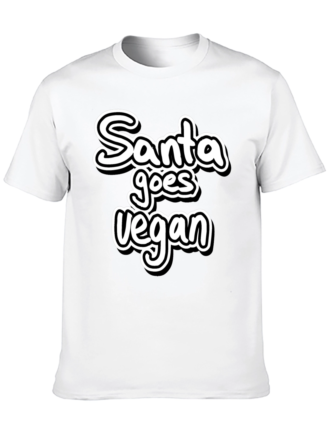 Santa Goes Vegan Black T-Shirt