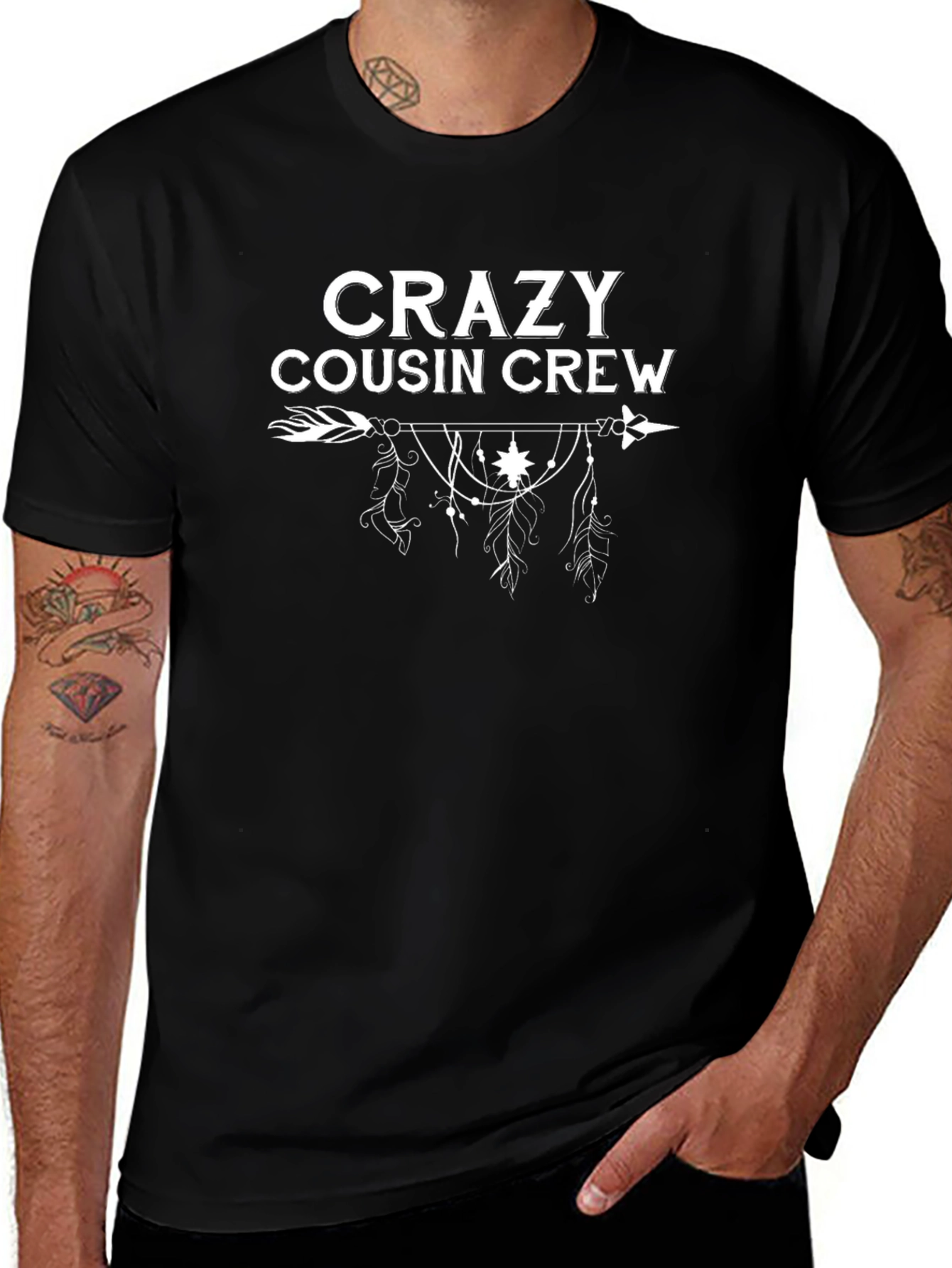 Crazy Cousin Crew T-Shirt - Black