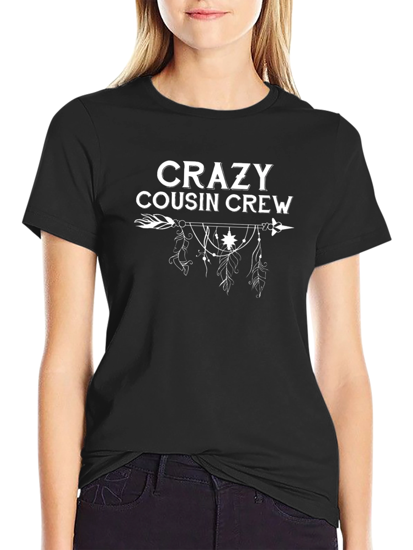Crazy Cousin Crew T-Shirt - Black