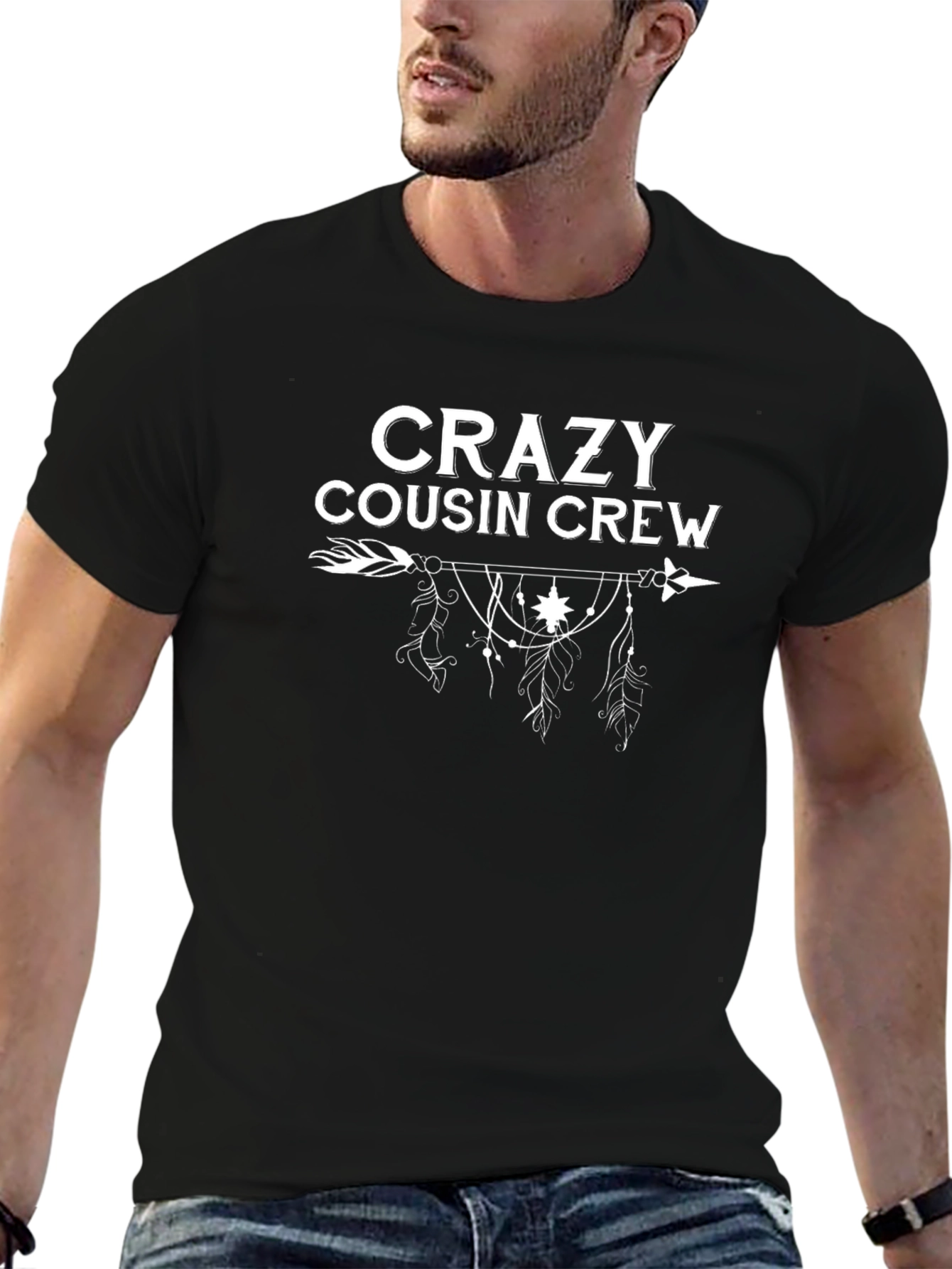 Crazy Cousin Crew T-Shirt - Black