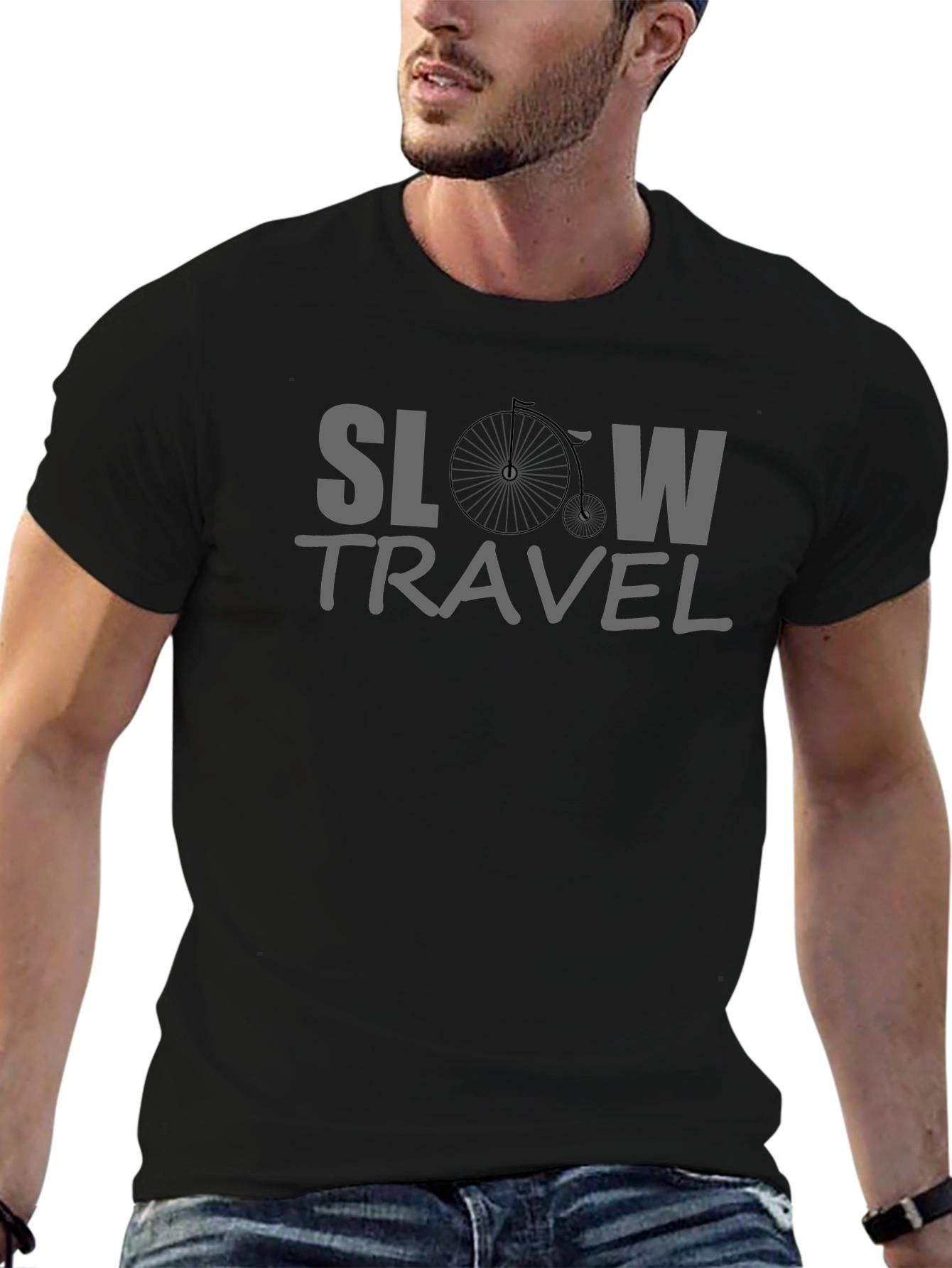 Slow Travel Black Graphic Tee