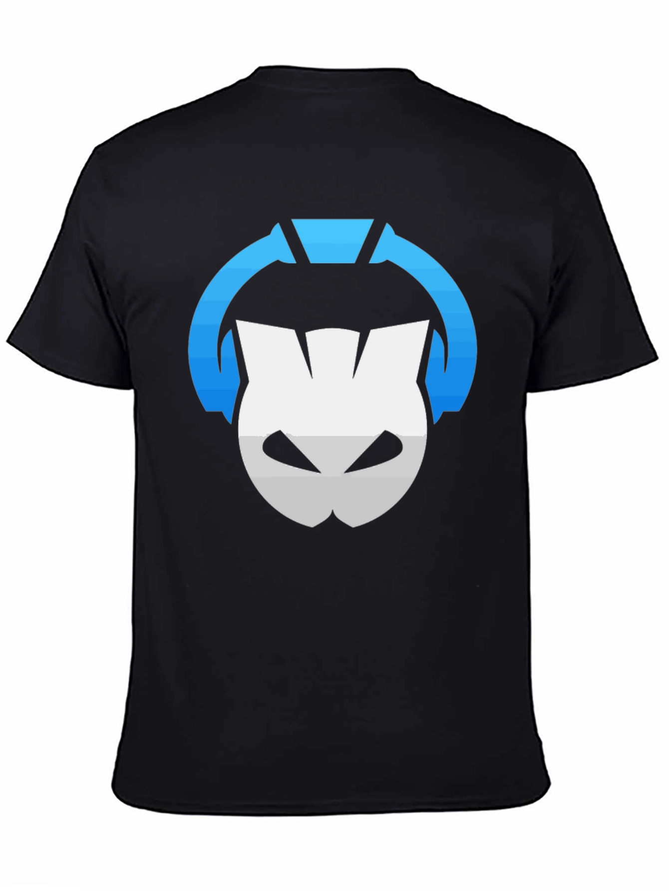 Black T-Shirt with Gaming Headset Logo