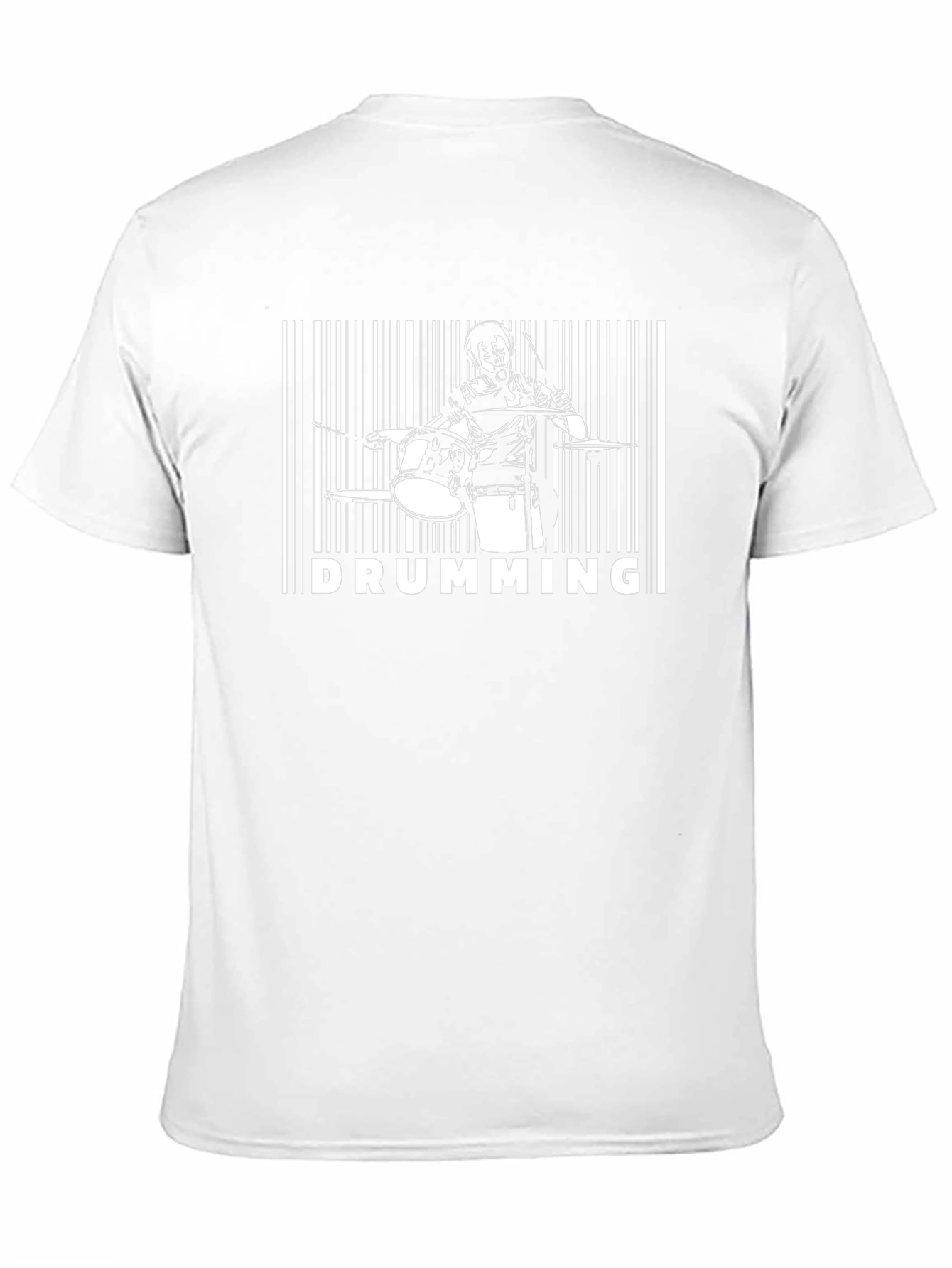 Drumming Barcode T-Shirt - Musician Gift