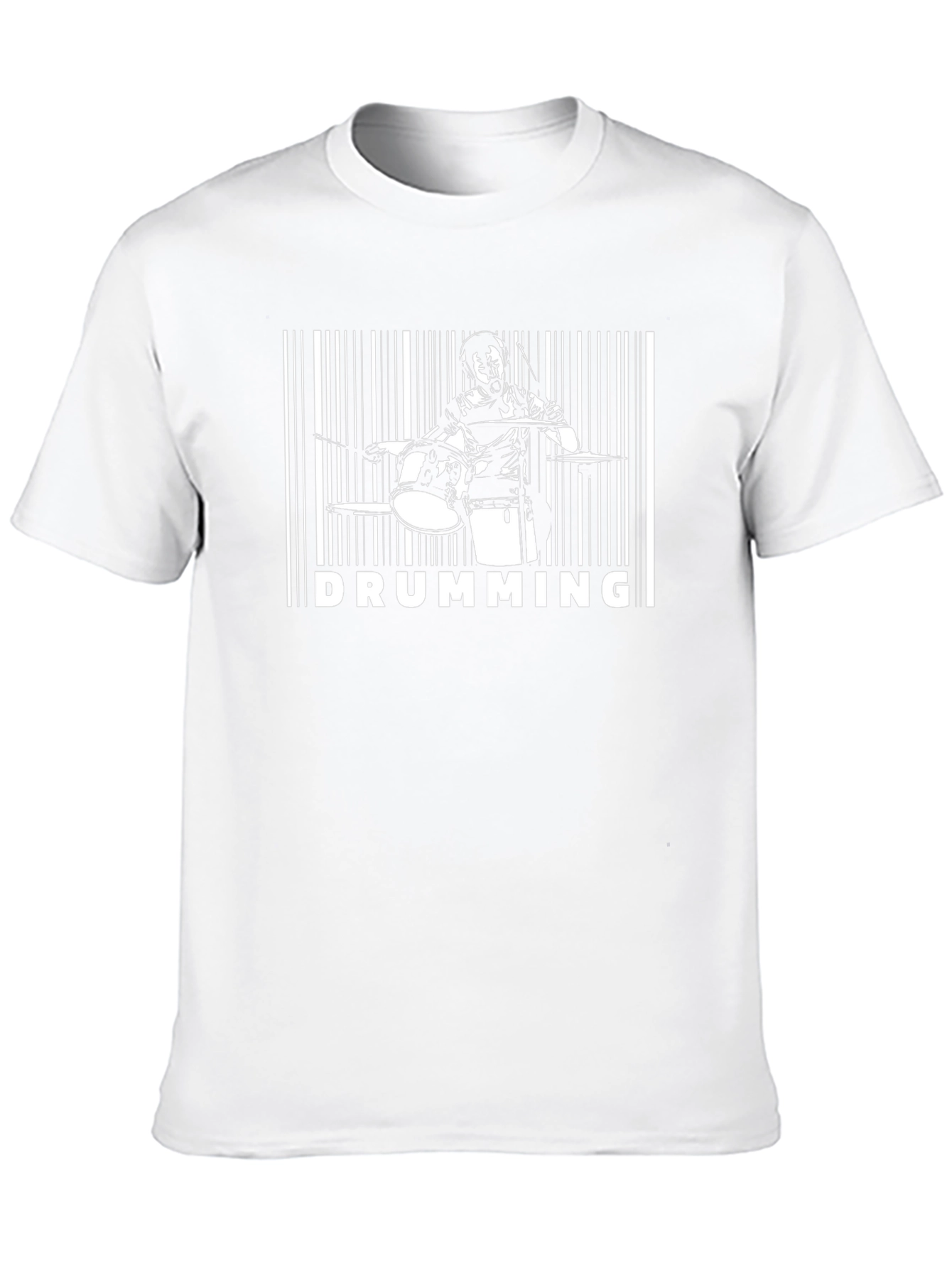 Drumming Barcode T-Shirt - Musician Gift