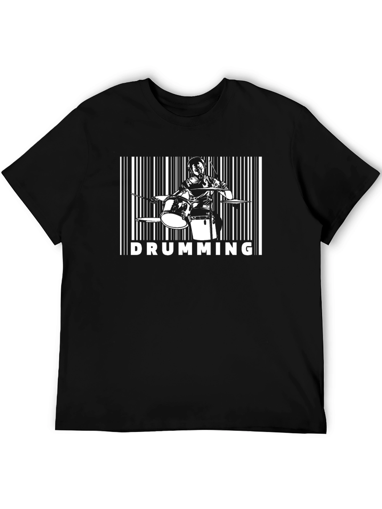 Drumming Barcode T-Shirt - Musician Gift