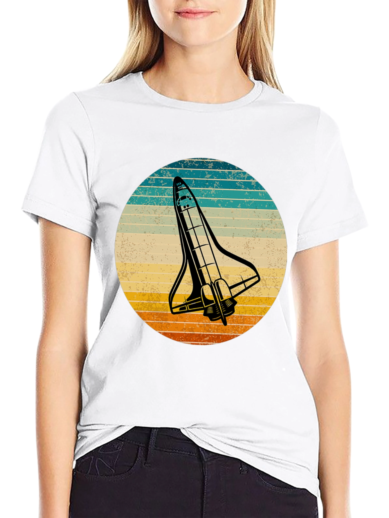 Retro Space Shuttle Graphic T-Shirt