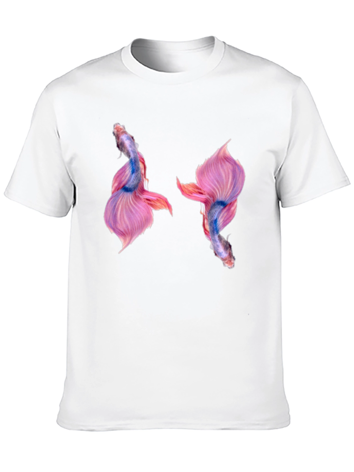 Betta Fish Graphic Print Black T-Shirt