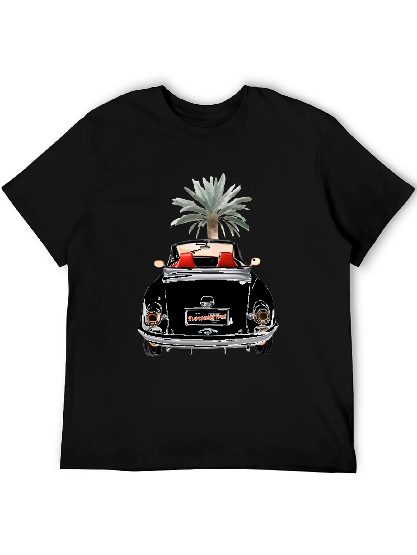 Summertime Convertible Graphic Tee - Black