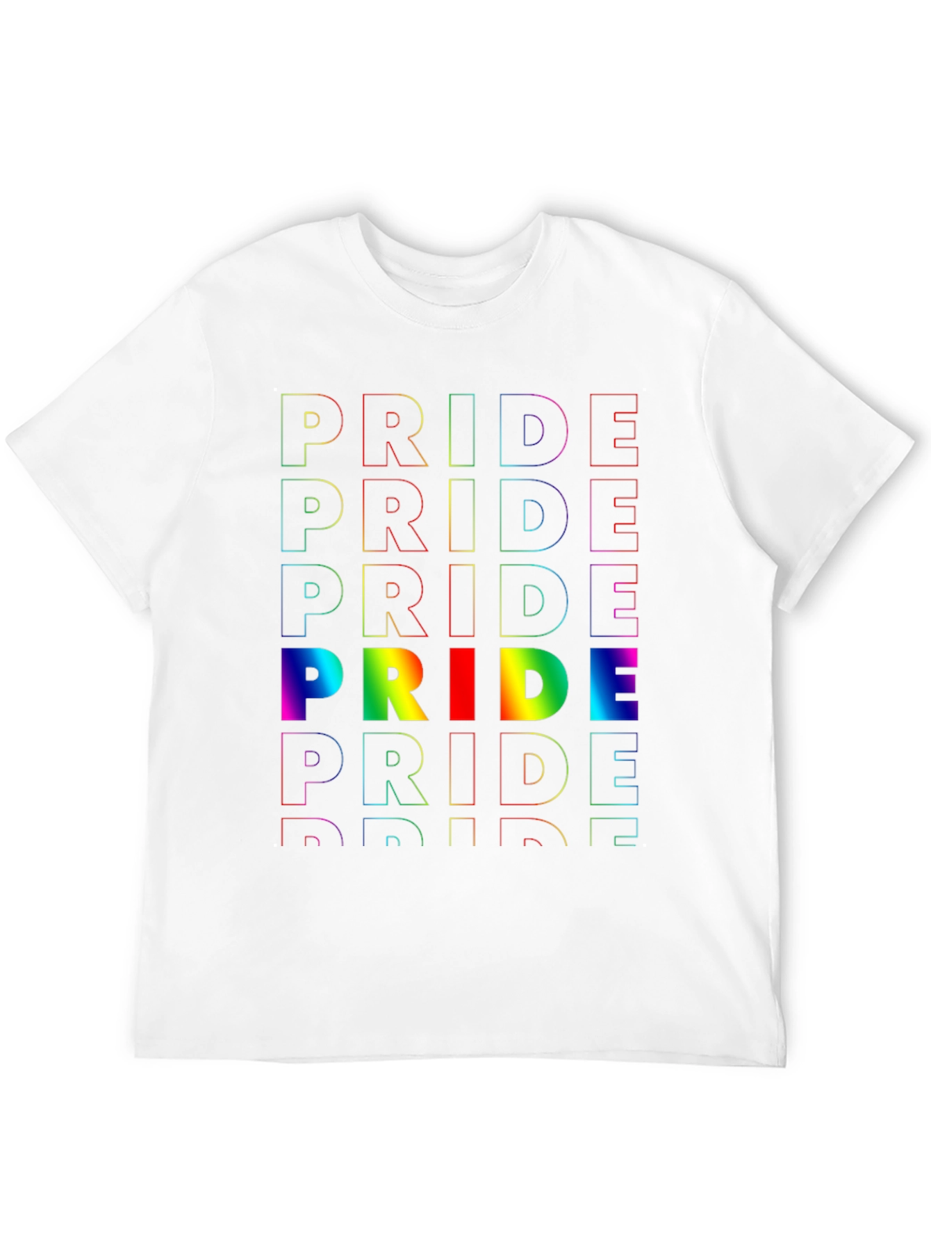 Pride Rainbow Graphic Tee - Black Cotton Unisex Shirt