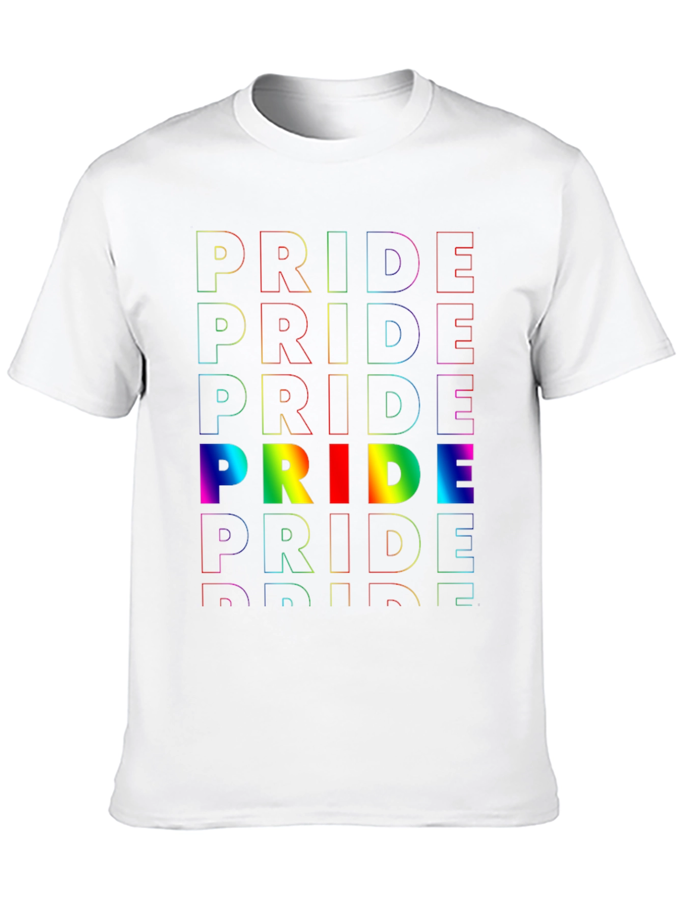 Pride Rainbow Graphic Tee - Black Cotton Unisex Shirt