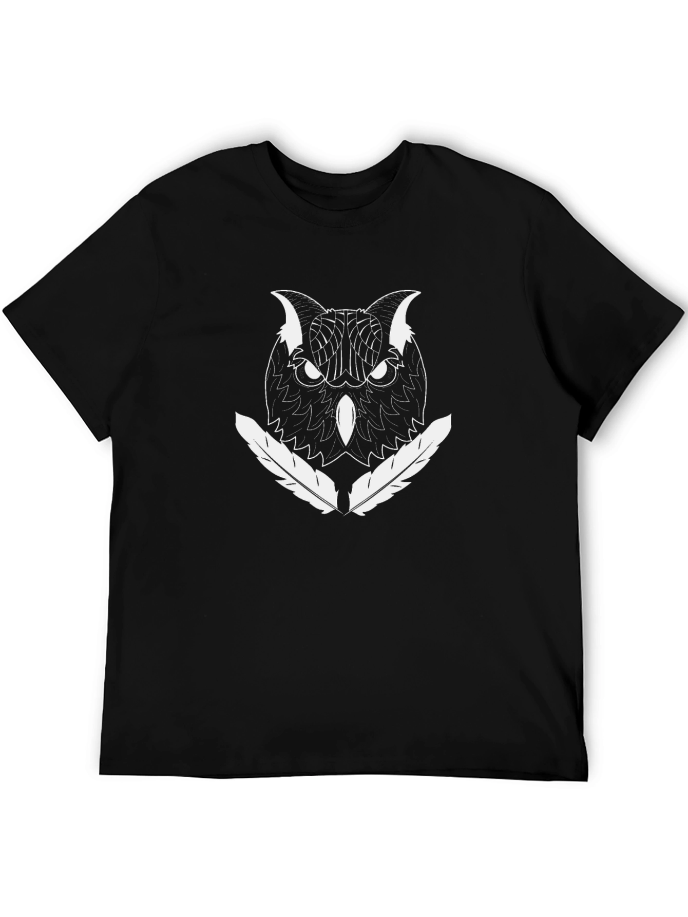 Owl Graphic Black T-Shirt