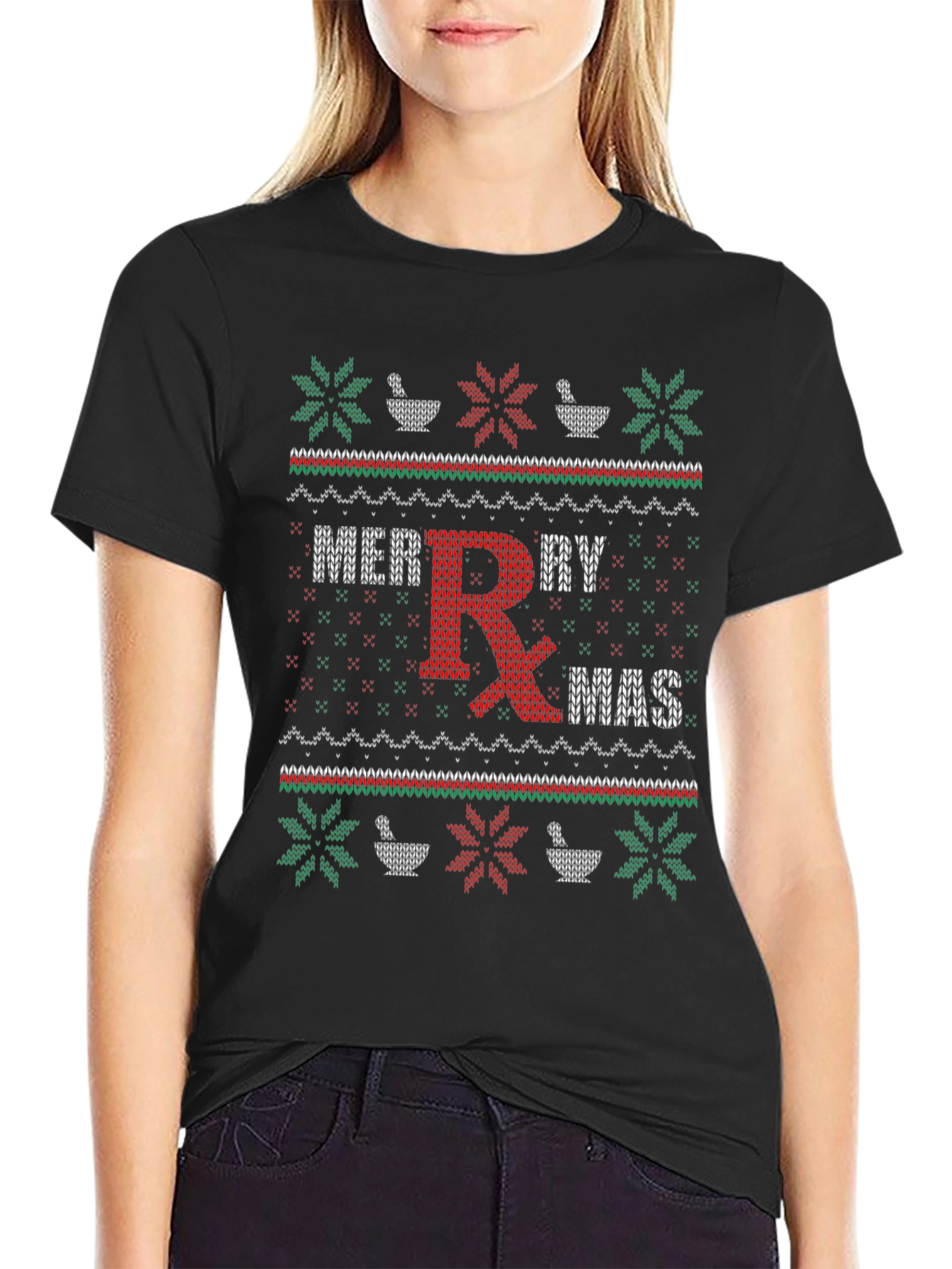 Merry Rx-Mas Pharmacist Ugly Christmas Sweater T-Shirt