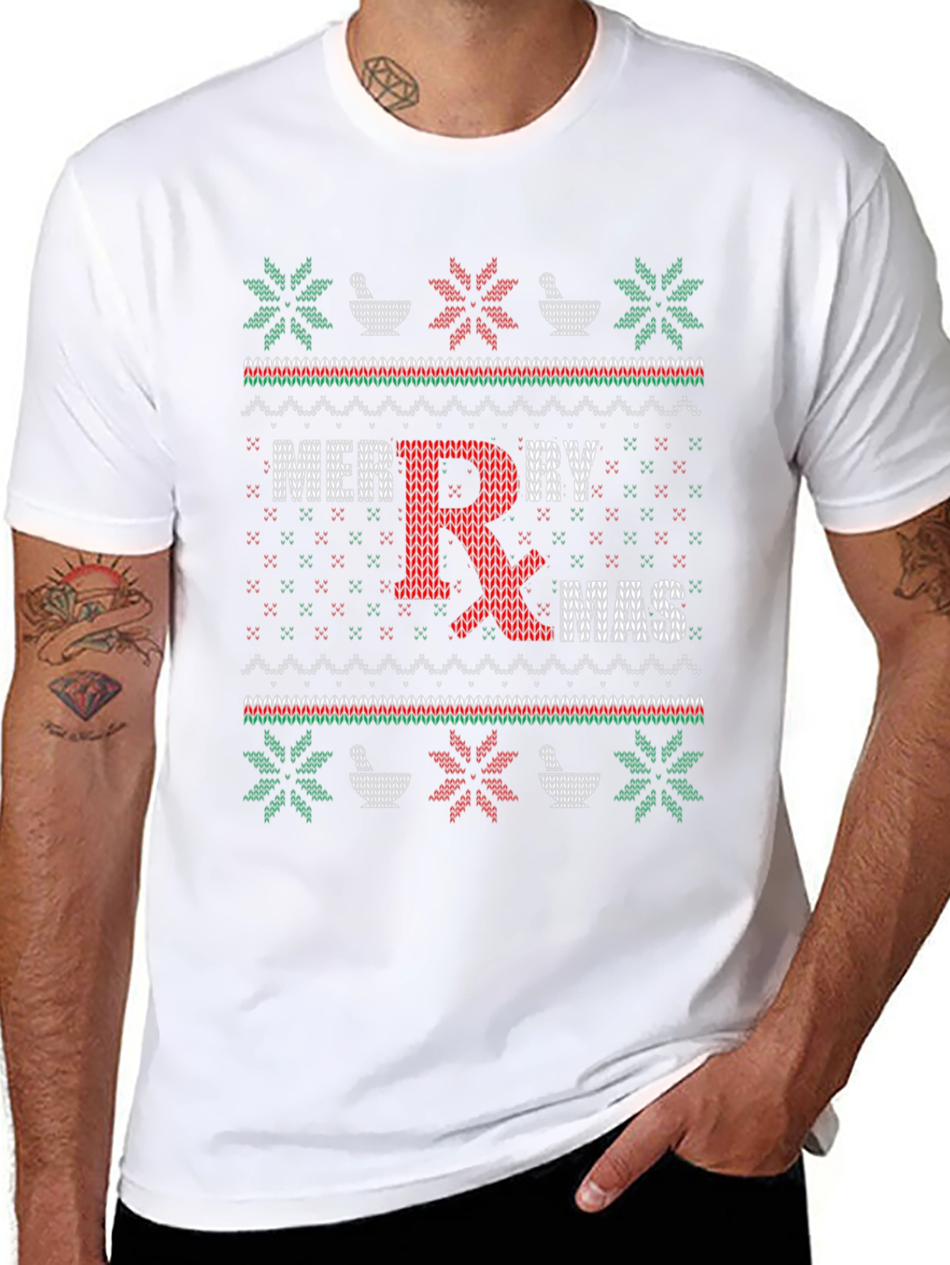 Merry Rx-Mas Pharmacist Ugly Christmas Sweater T-Shirt