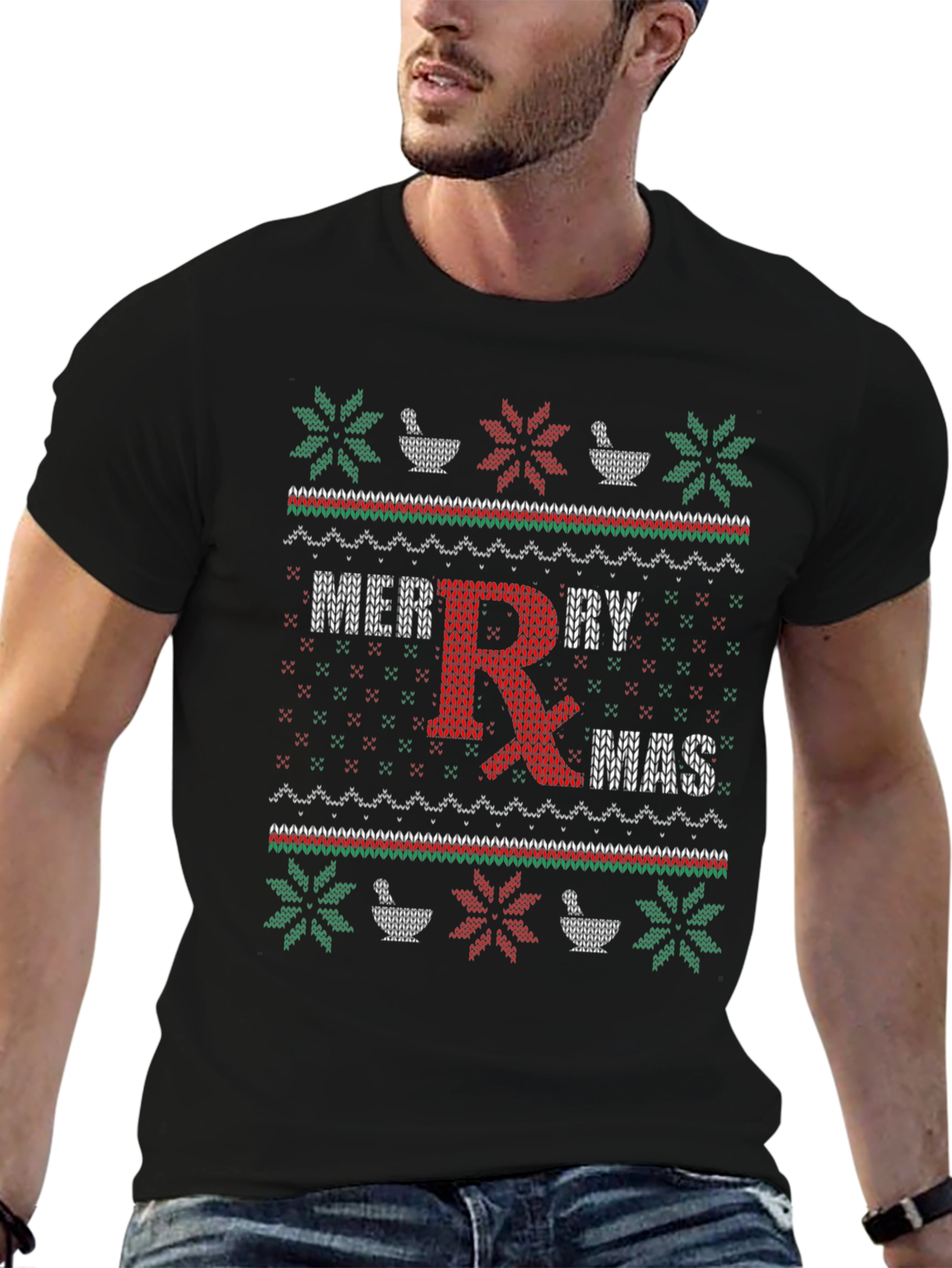 Merry Rx-Mas Pharmacist Ugly Christmas Sweater T-Shirt
