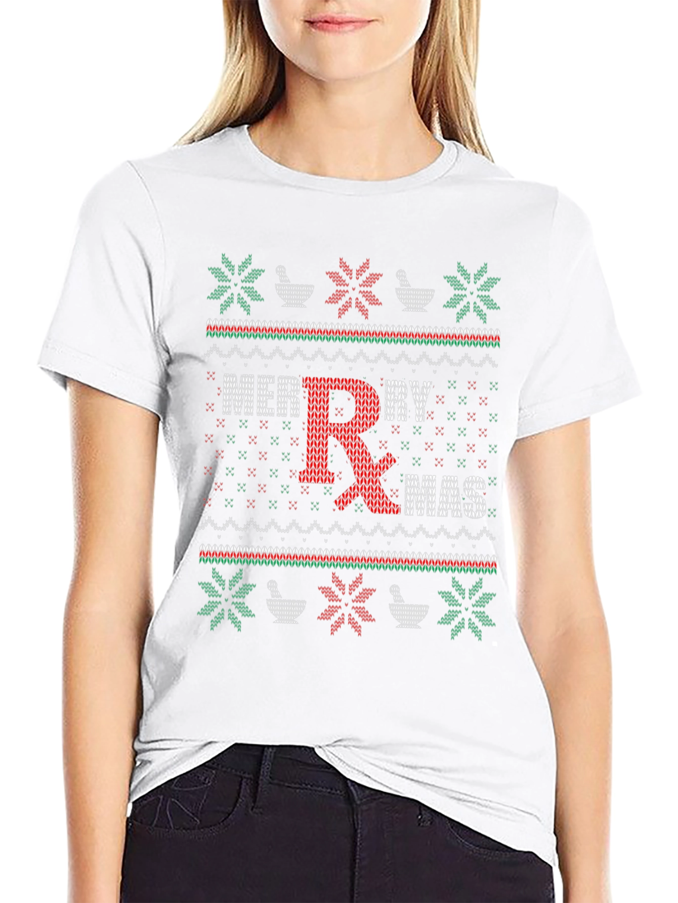 Merry Rx-Mas Pharmacist Ugly Christmas Sweater T-Shirt