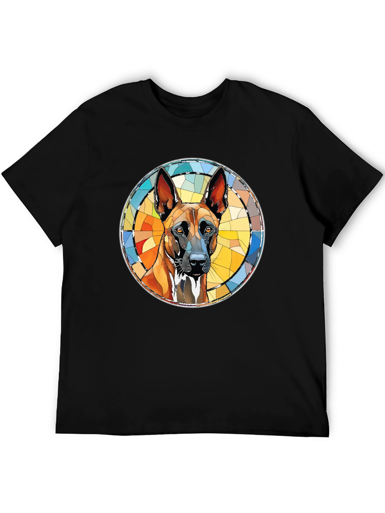 Belgian Malinois Geometric T-Shirt – Stylish Dog Lover Graphic Tee Gift