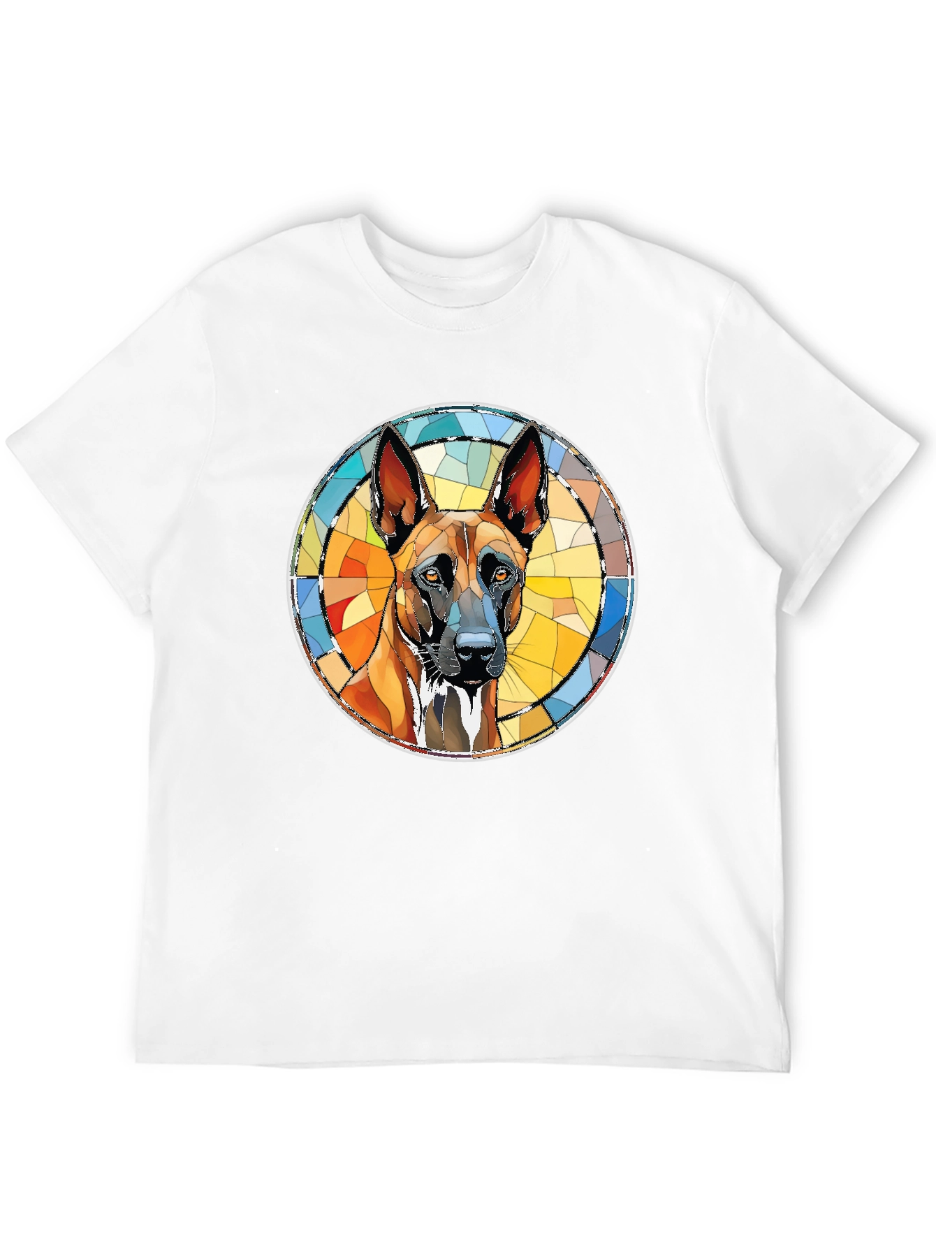 Belgian Malinois Geometric T-Shirt – Stylish Dog Lover Graphic Tee Gift