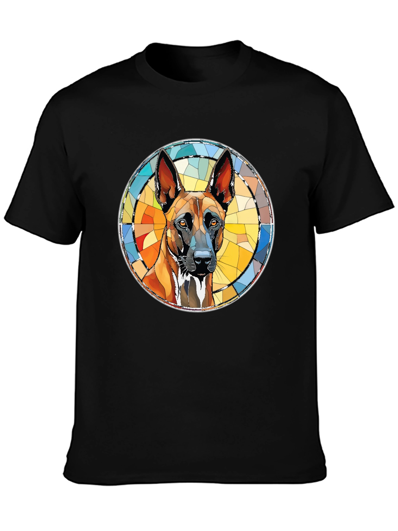 Belgian Malinois Geometric T-Shirt – Stylish Dog Lover Graphic Tee Gift