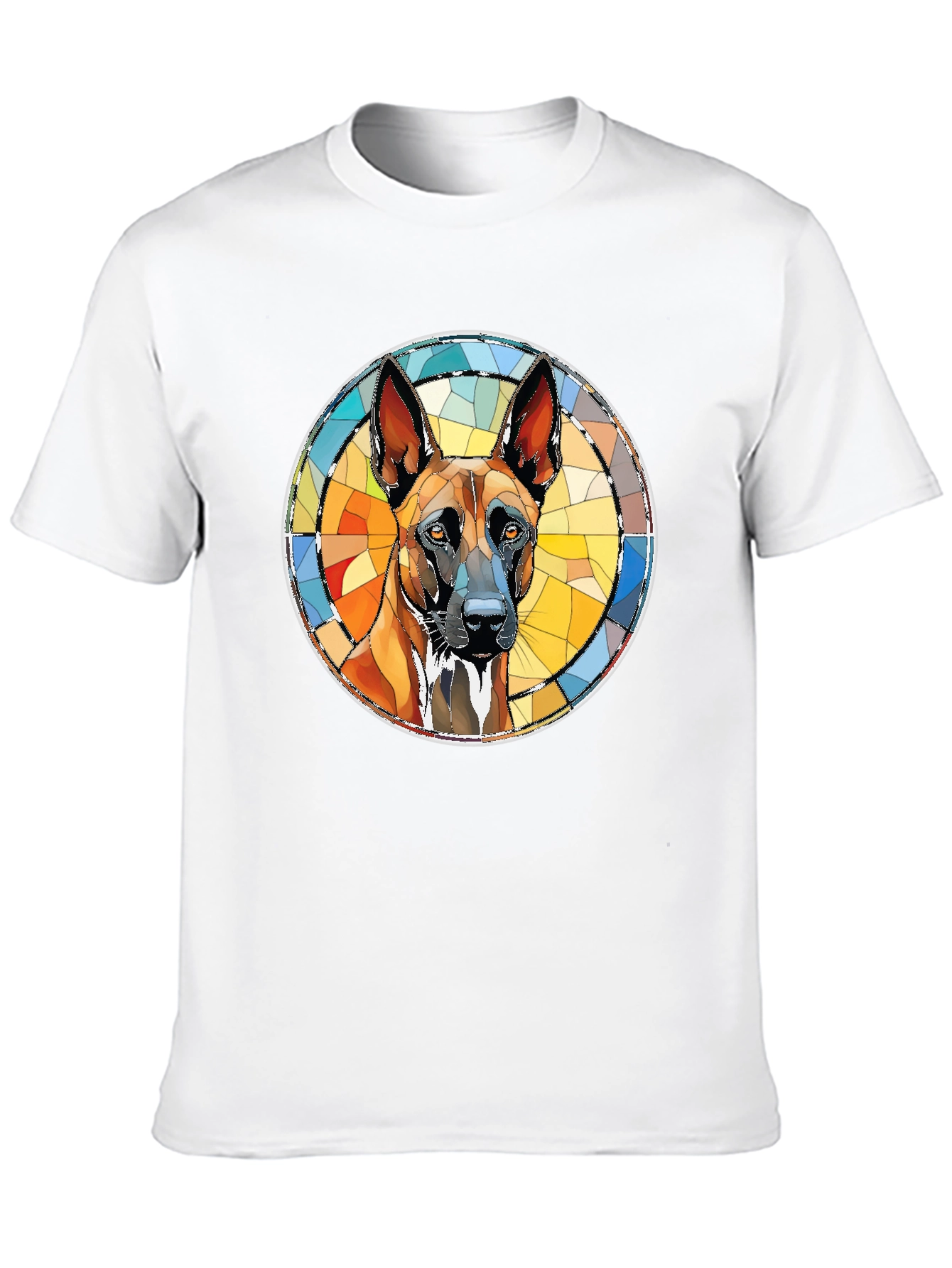 Belgian Malinois Geometric T-Shirt – Stylish Dog Lover Graphic Tee Gift