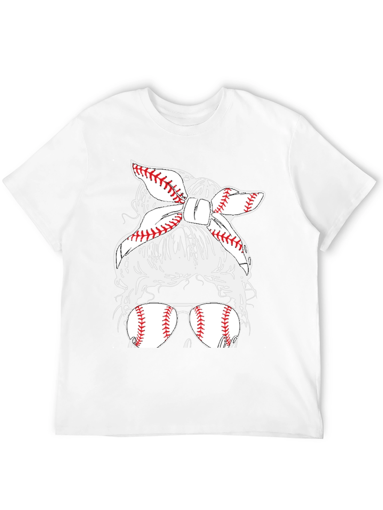 Baseball Mom Messy Bun T-Shirt