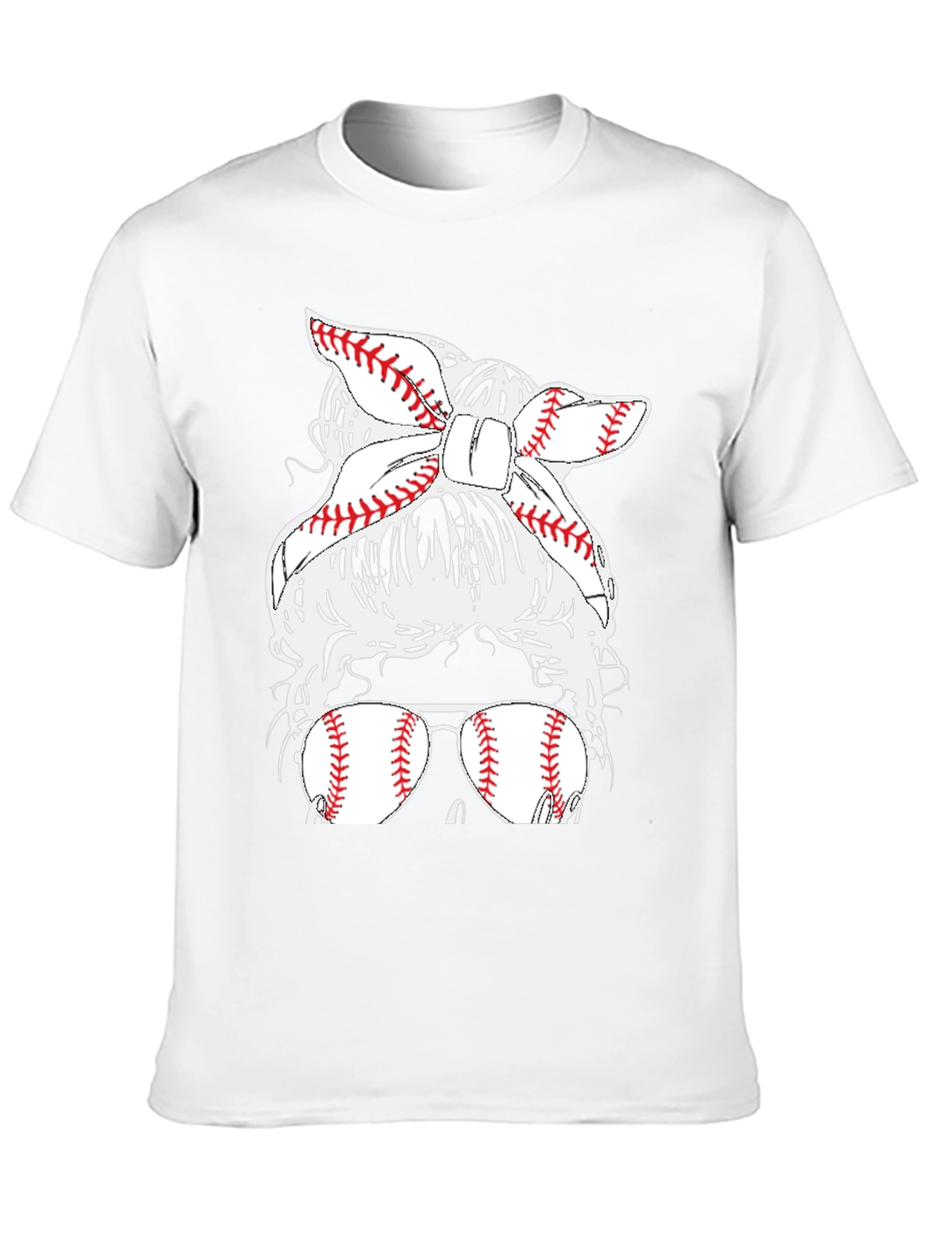 Baseball Mom Messy Bun T-Shirt