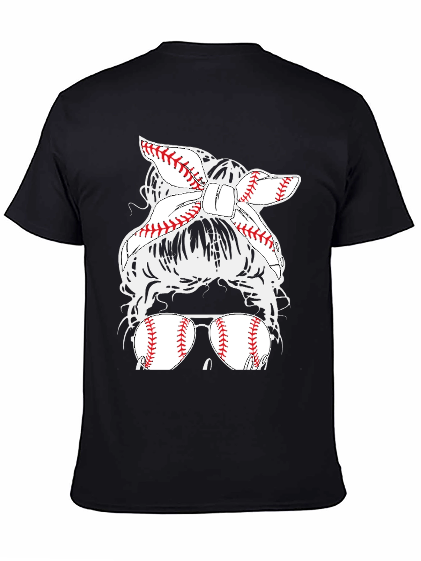 Baseball Mom Messy Bun T-Shirt