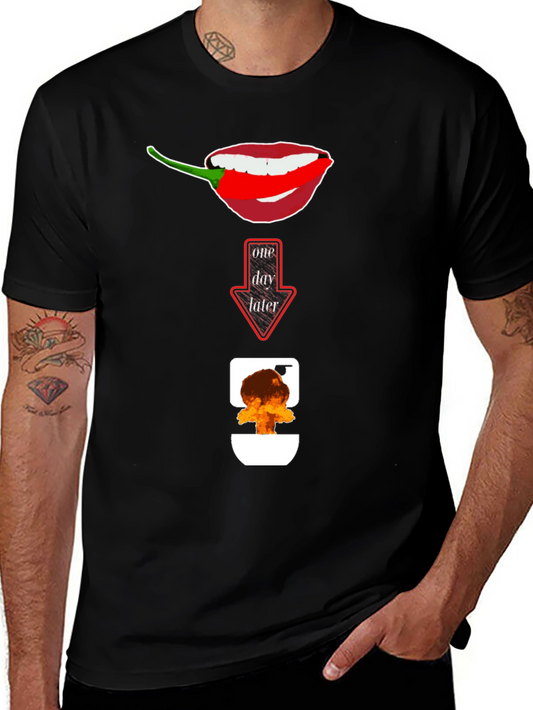 Spicy Food Humor T-Shirt: Afterburn Graphic Tee