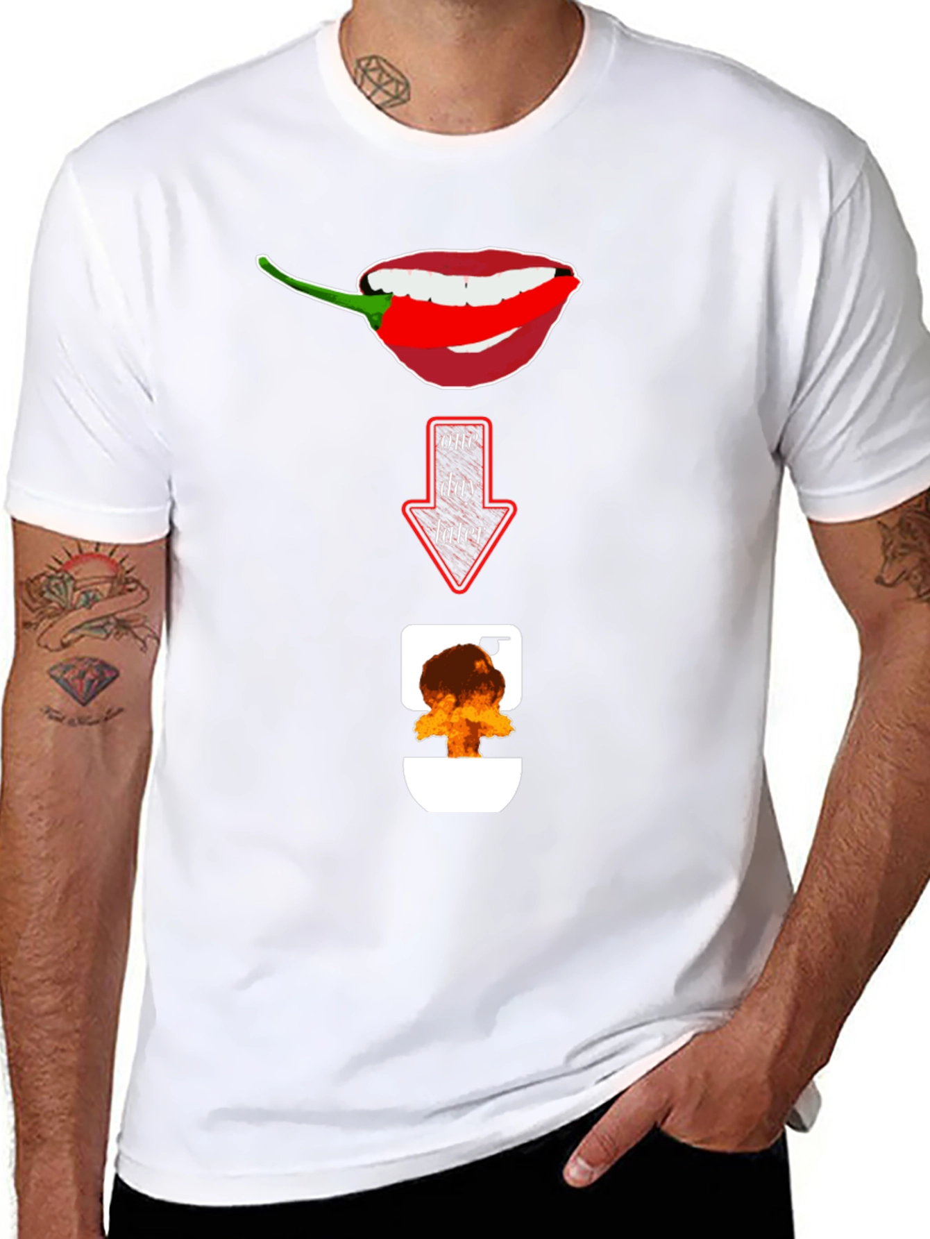 Spicy Food Humor T-Shirt: Afterburn Graphic Tee