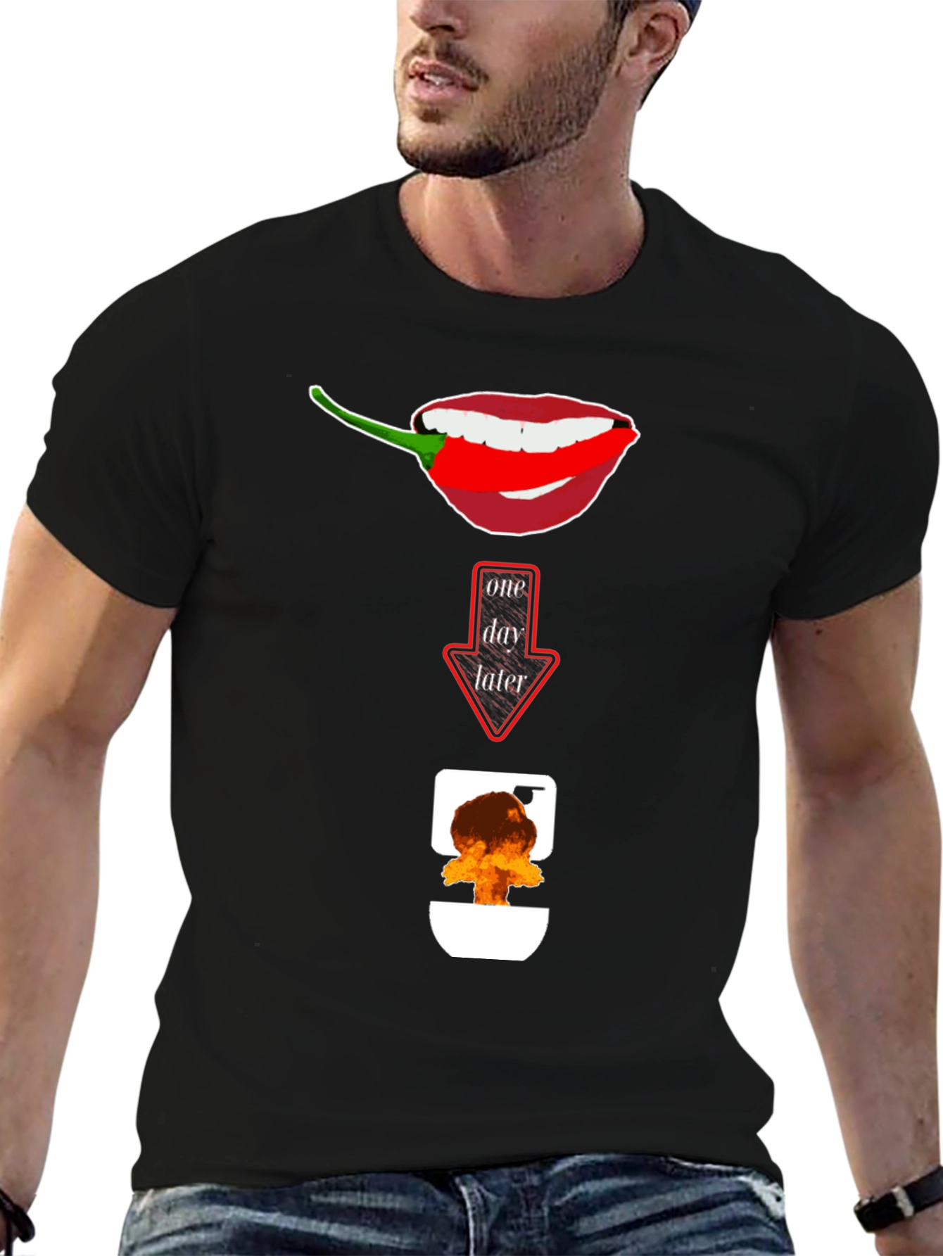 Spicy Food Humor T-Shirt: Afterburn Graphic Tee
