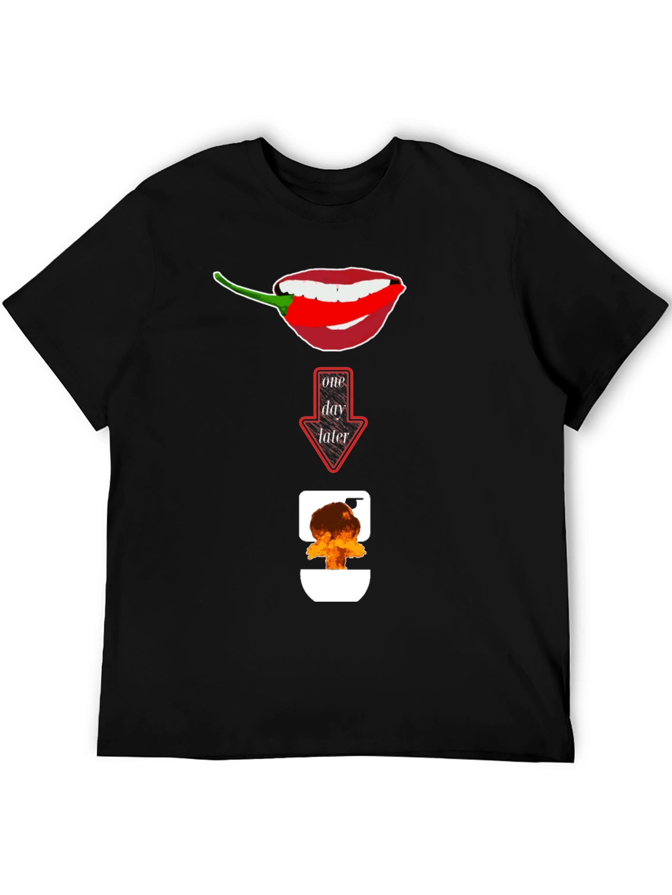 Spicy Food Humor T-Shirt: Afterburn Graphic Tee