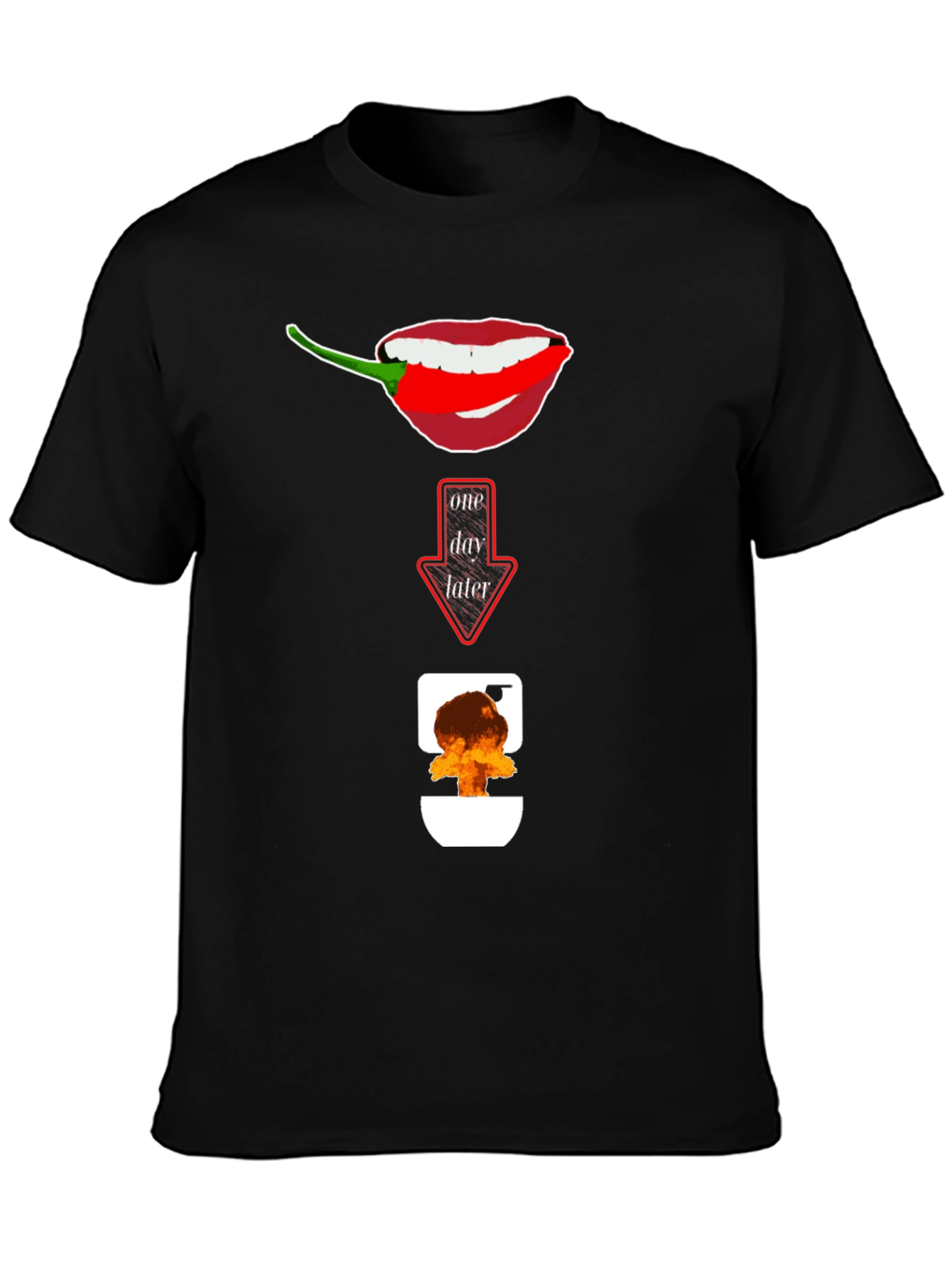 Spicy Food Humor T-Shirt: Afterburn Graphic Tee