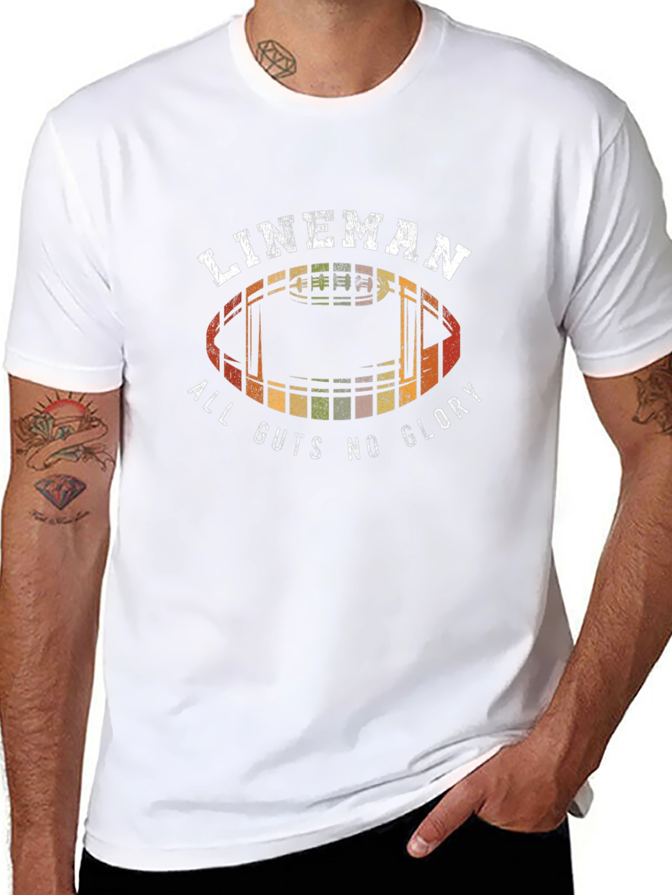 Lineman Football T-Shirt - All Guts No Glory