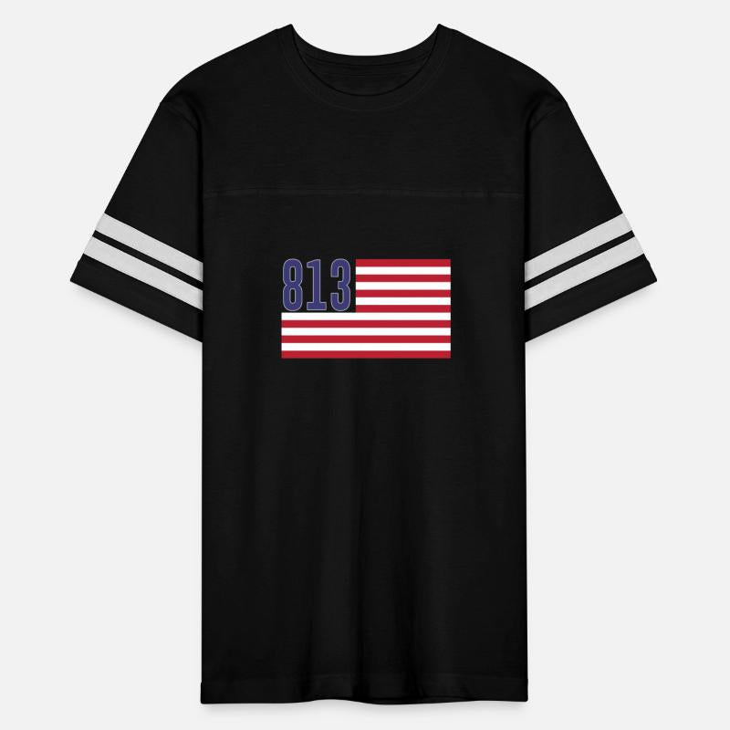 813 Area Code Hometown Pride American Flag