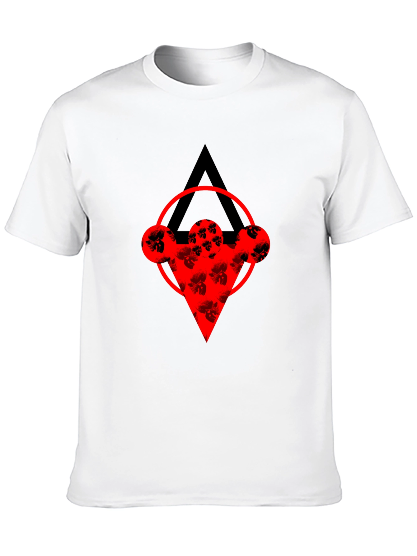 Abstract Graphic Tee - Black Cotton Blend