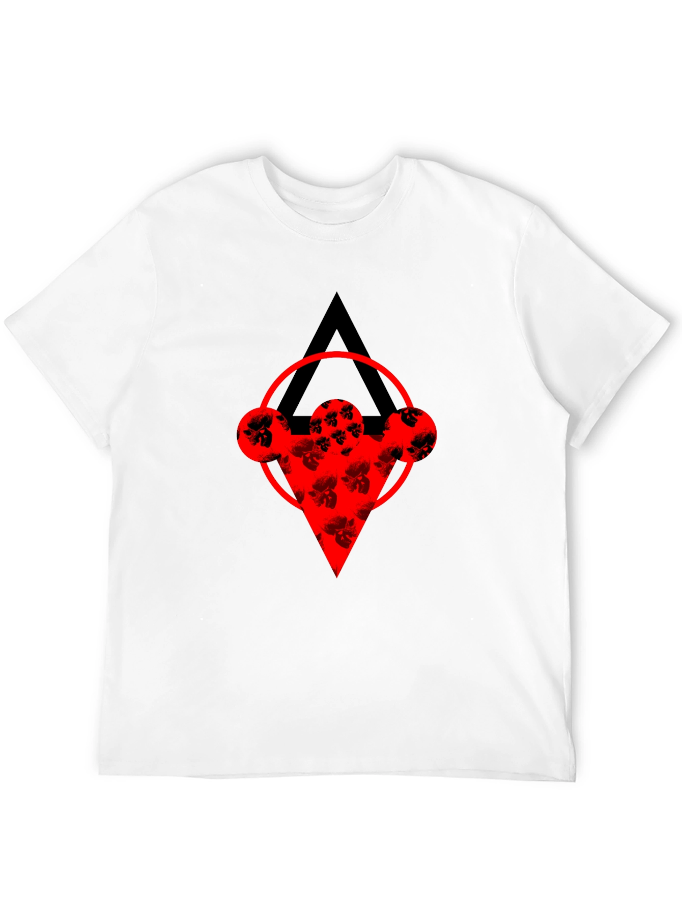 Abstract Graphic Tee - Black Cotton Blend