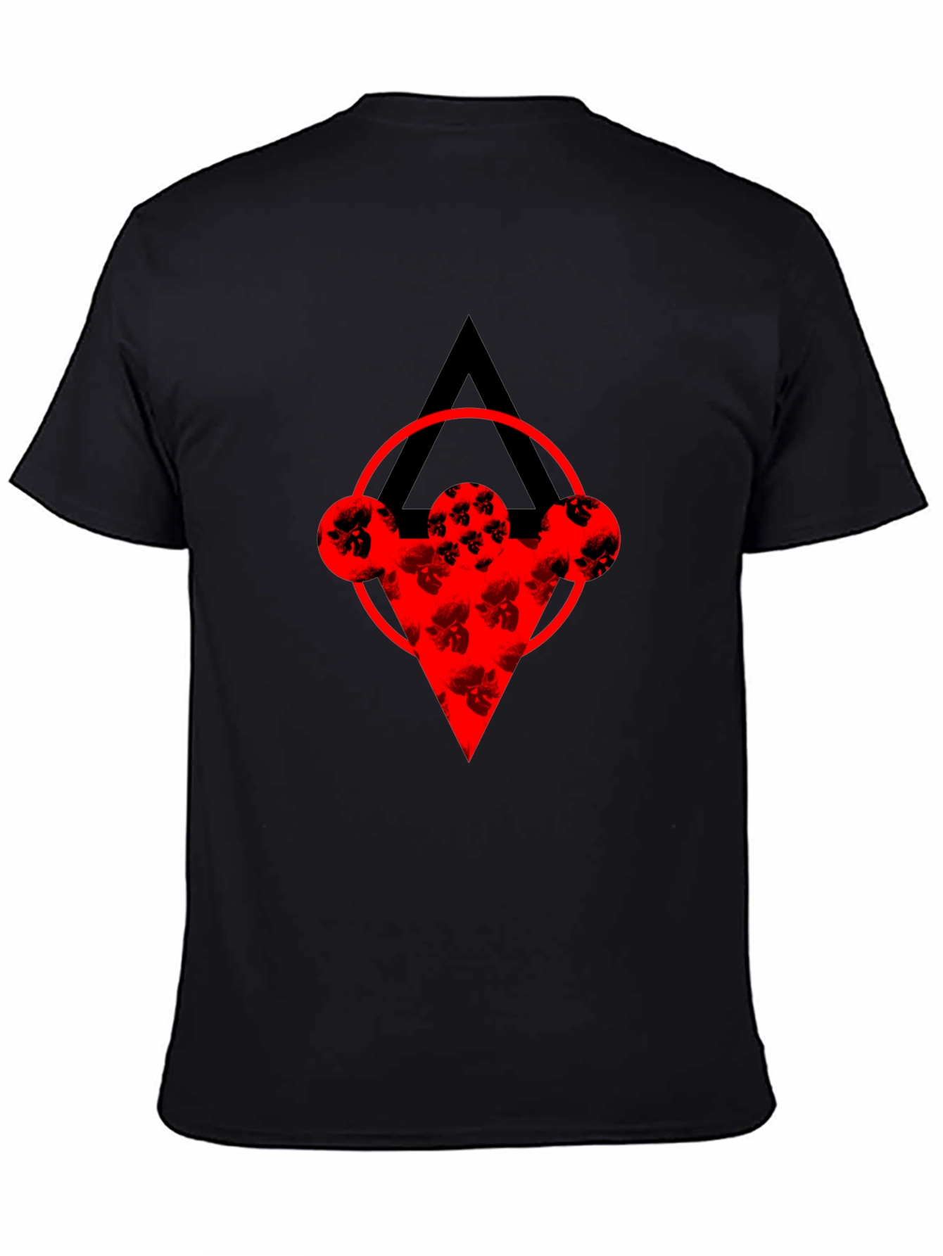 Abstract Graphic Tee - Black Cotton Blend
