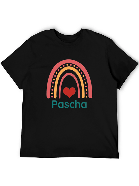 Pascha Rainbow Heart Black T-shirt