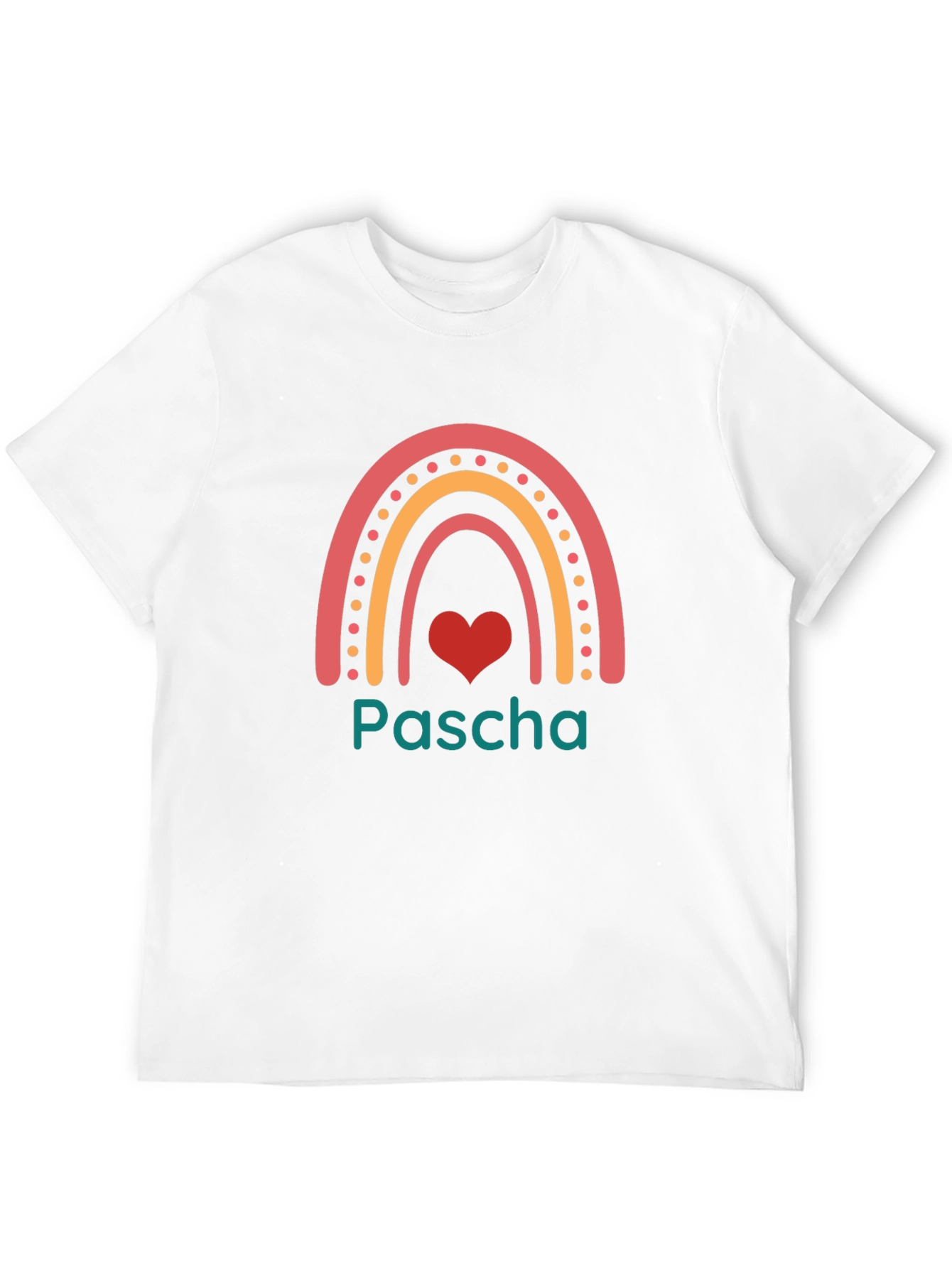 Pascha Rainbow Heart Black T-shirt
