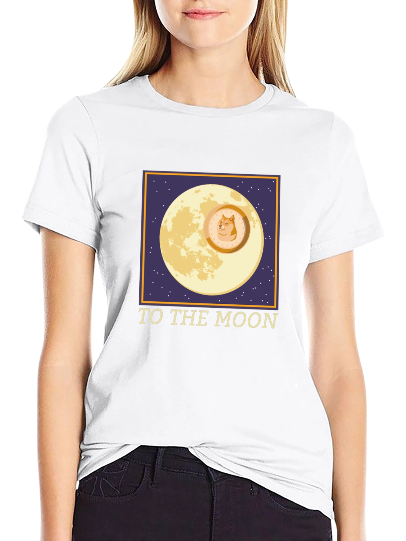 Dogecoin To The Moon T-Shirt – Crypto Moon Graphic Tee