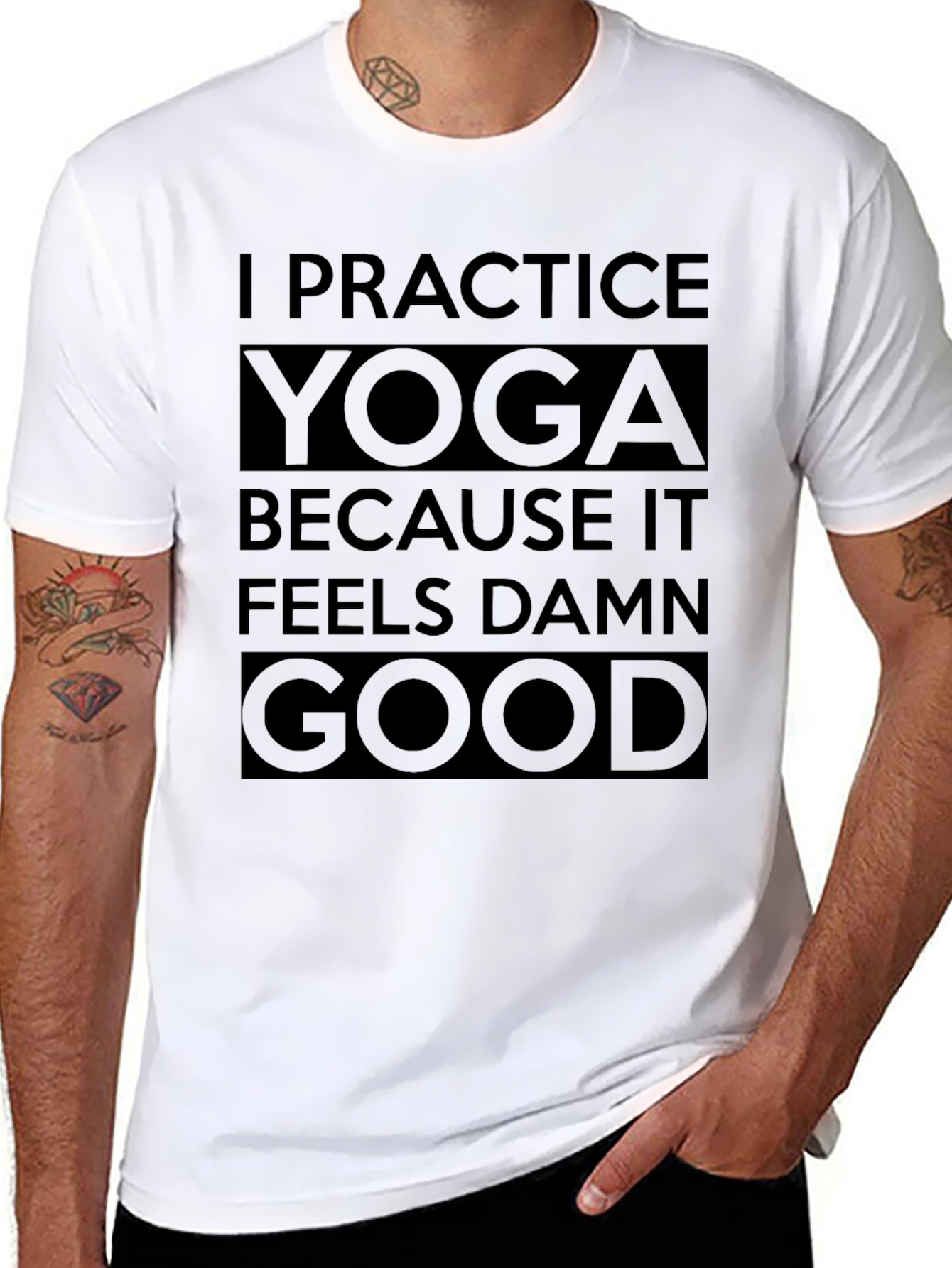 Yoga Practice T-Shirt - Feels Damn Good