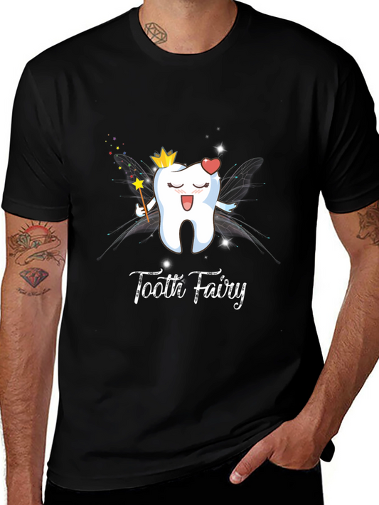 Tooth Fairy Graphic Tee - Black Cotton T-Shirt