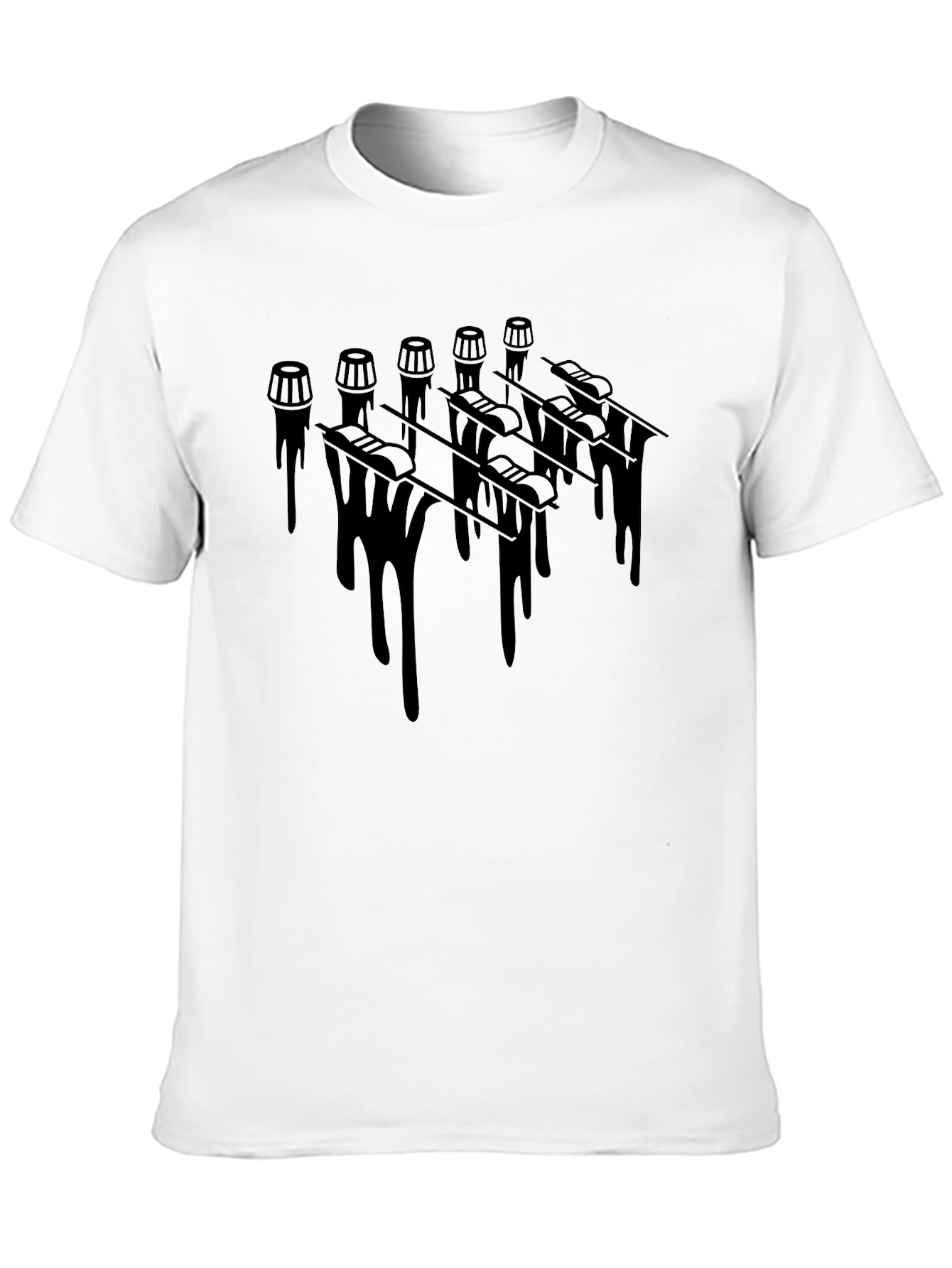 Dripping Valves Graphic Tee - Black Cotton Comfort