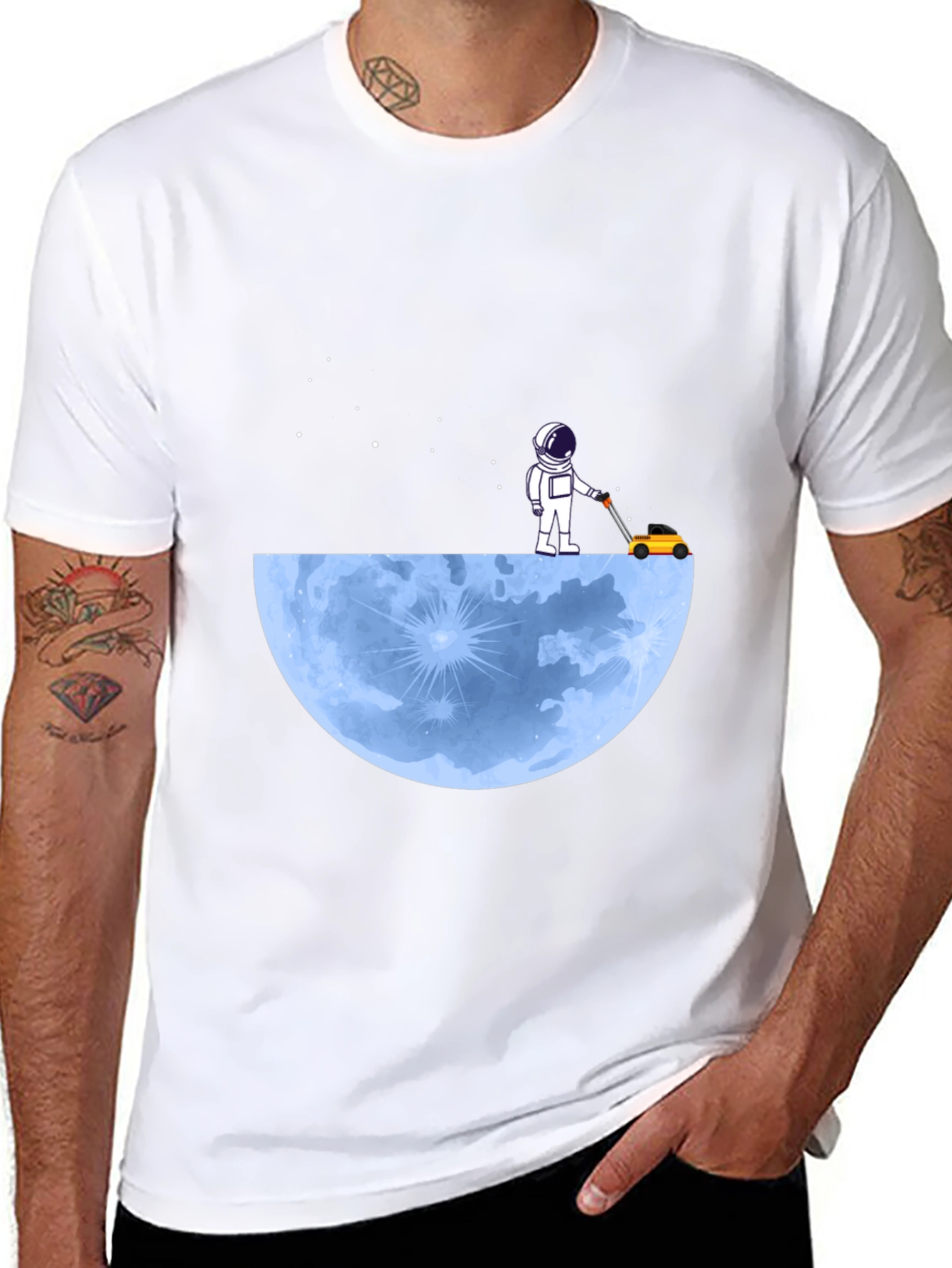 Astronaut Moon Lawn Care T-Shirt