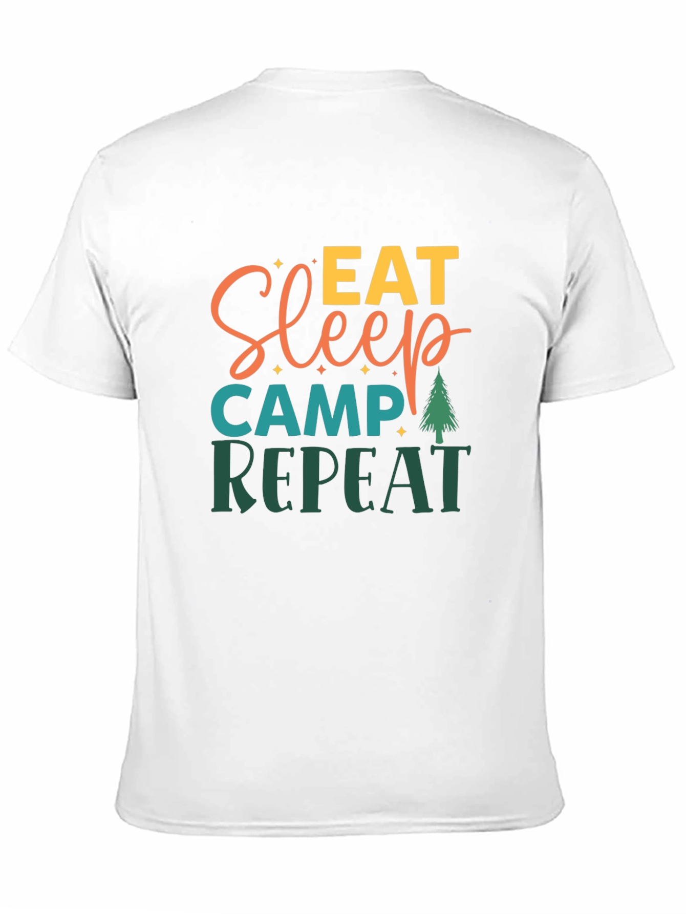 Eat Sleep Camp Repeat Black Tee