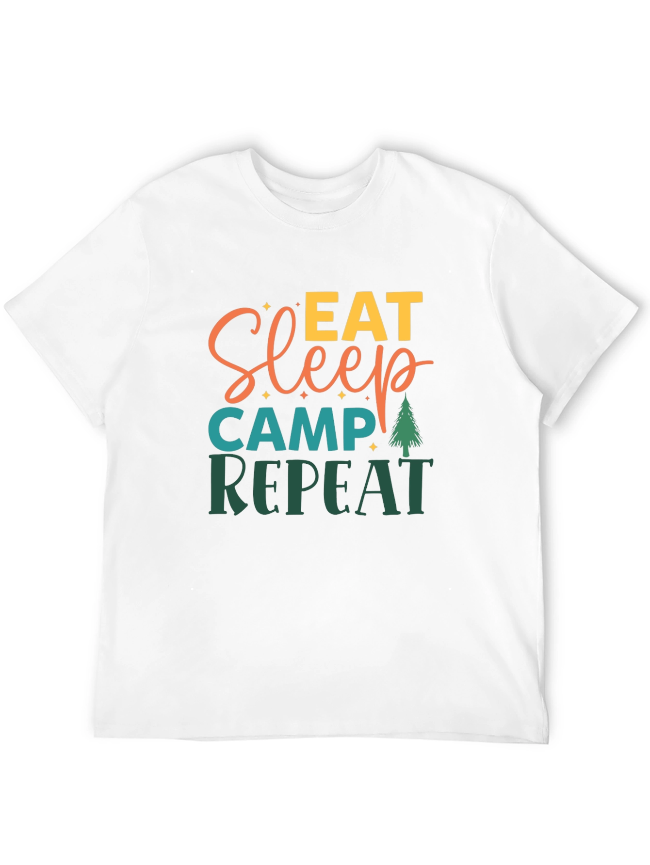 Eat Sleep Camp Repeat Black Tee