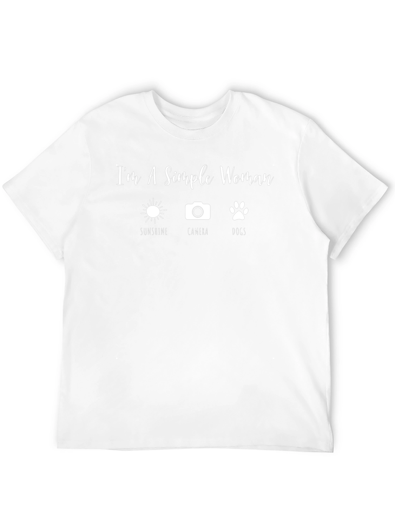 Simple Woman Sunshine Camera Dogs T-Shirt