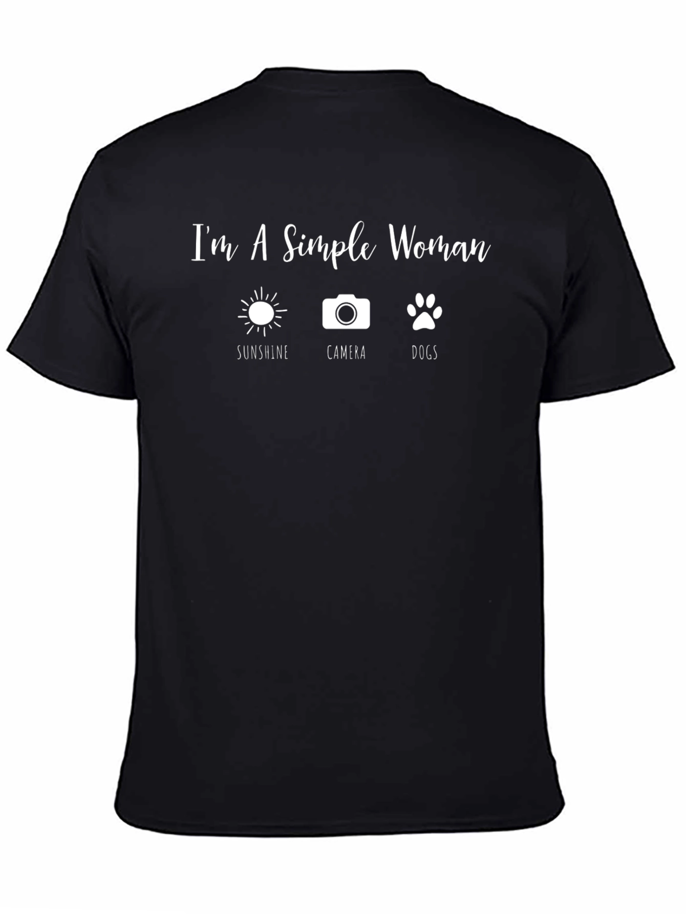 Simple Woman Sunshine Camera Dogs T-Shirt